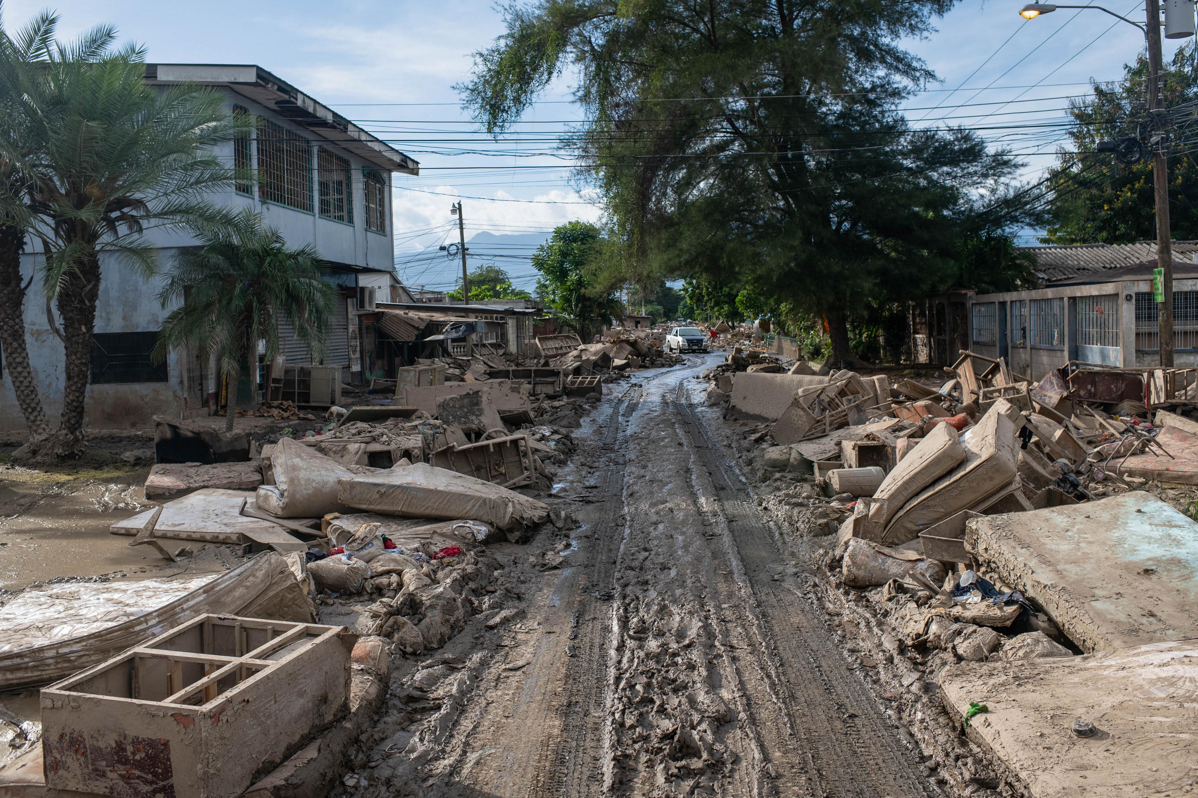 A view of a street in the Lima neighbourhood of San Pedro Sula