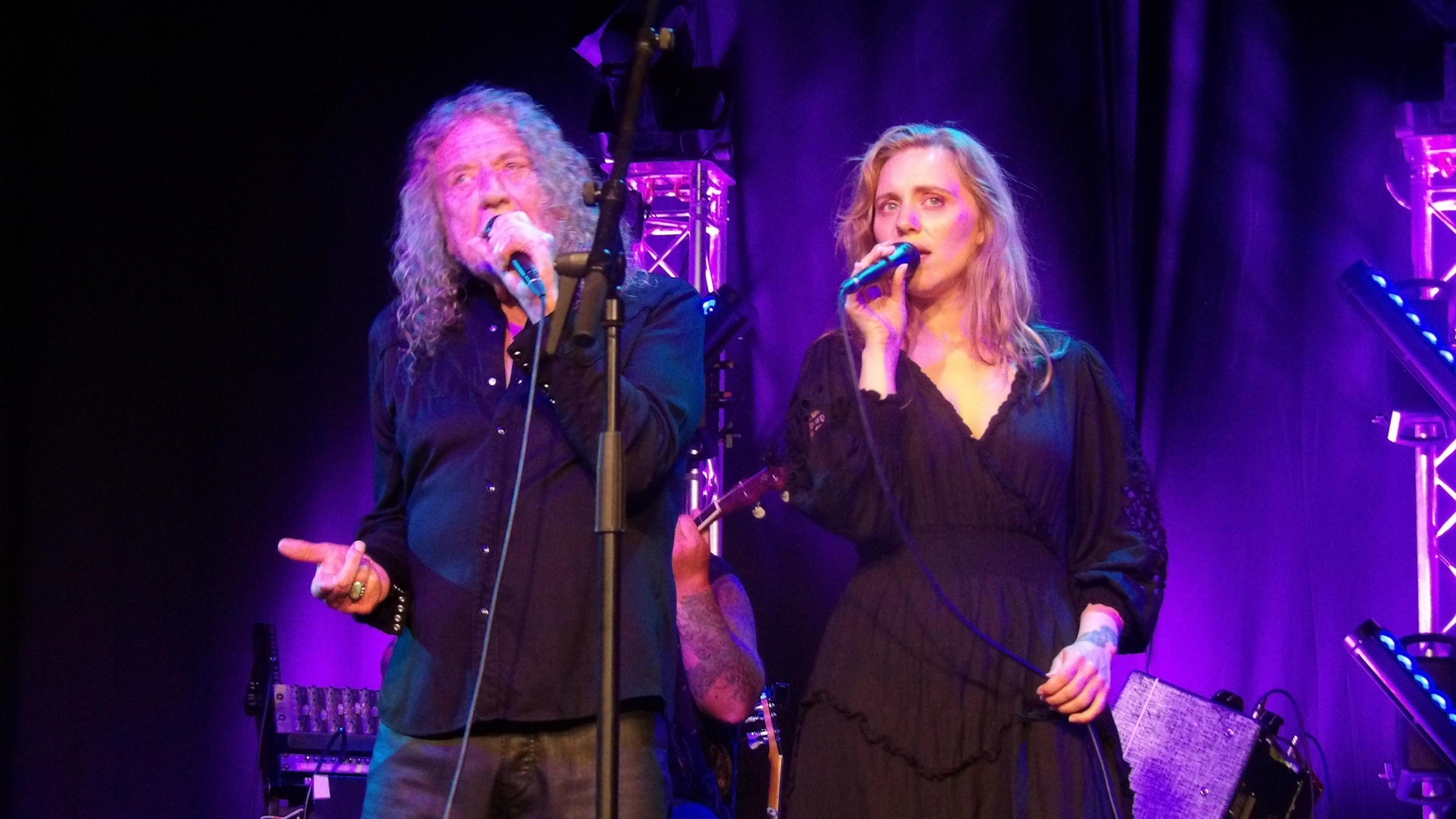 Robert Plant and Suzi Dian at the Cambridge Folk Festival