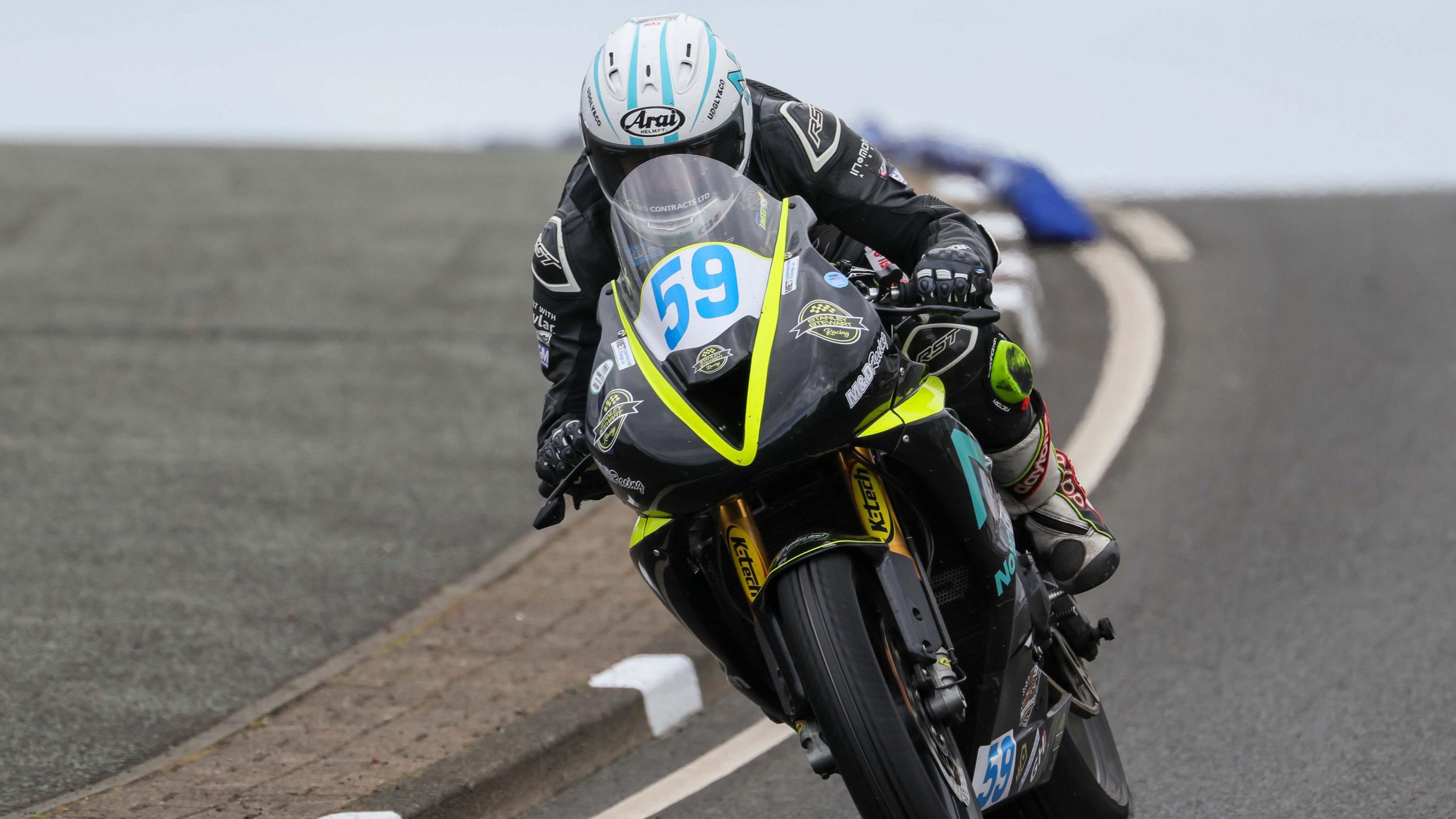 Darryl Tweed in action on his bike