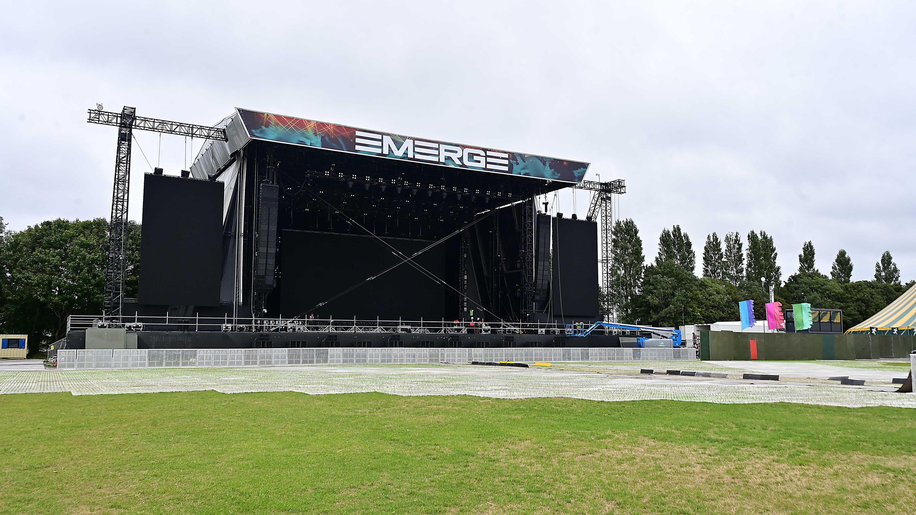 A picture of the stage at Emerge dance music festival