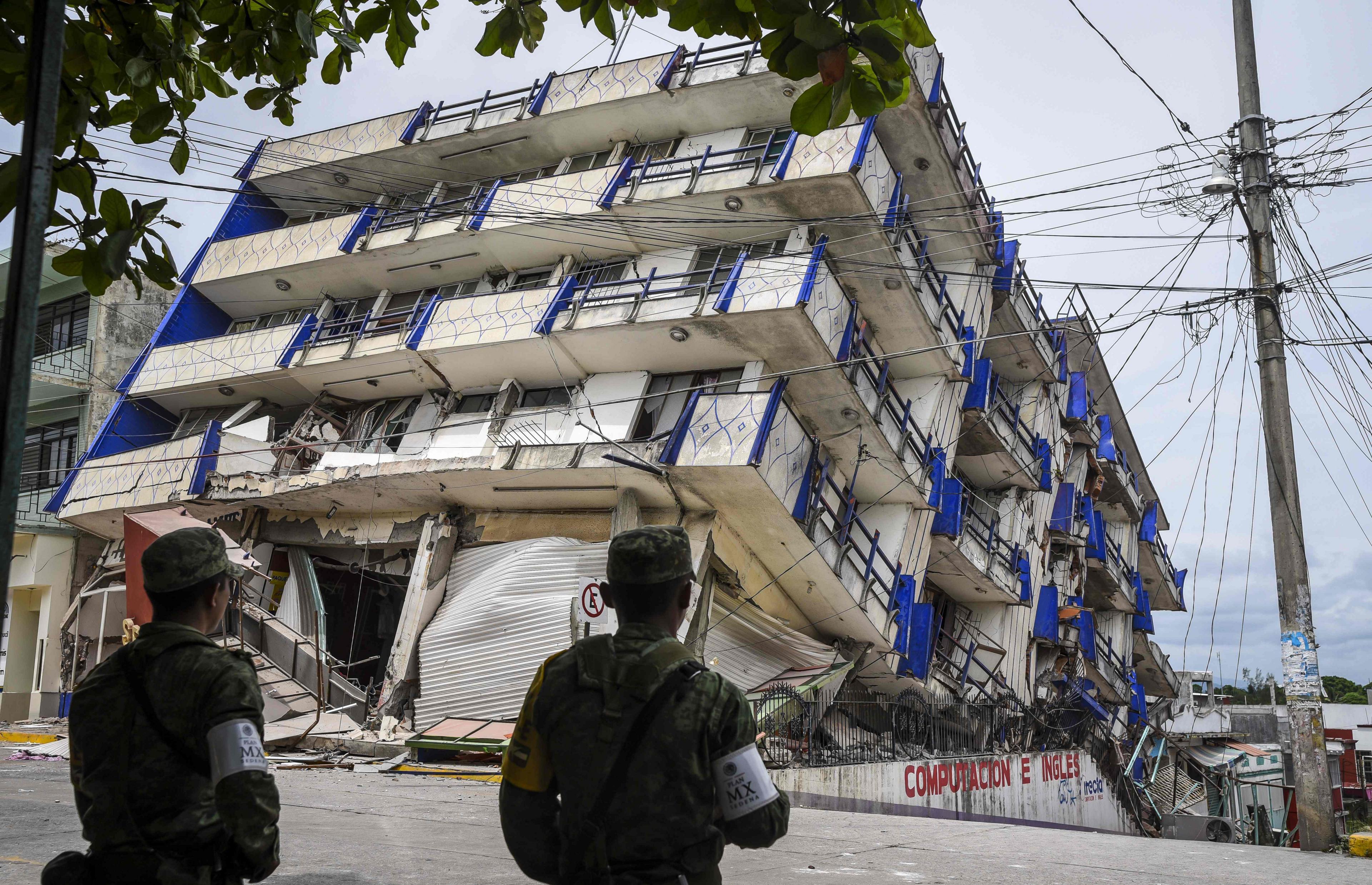 building that has half-collapsed