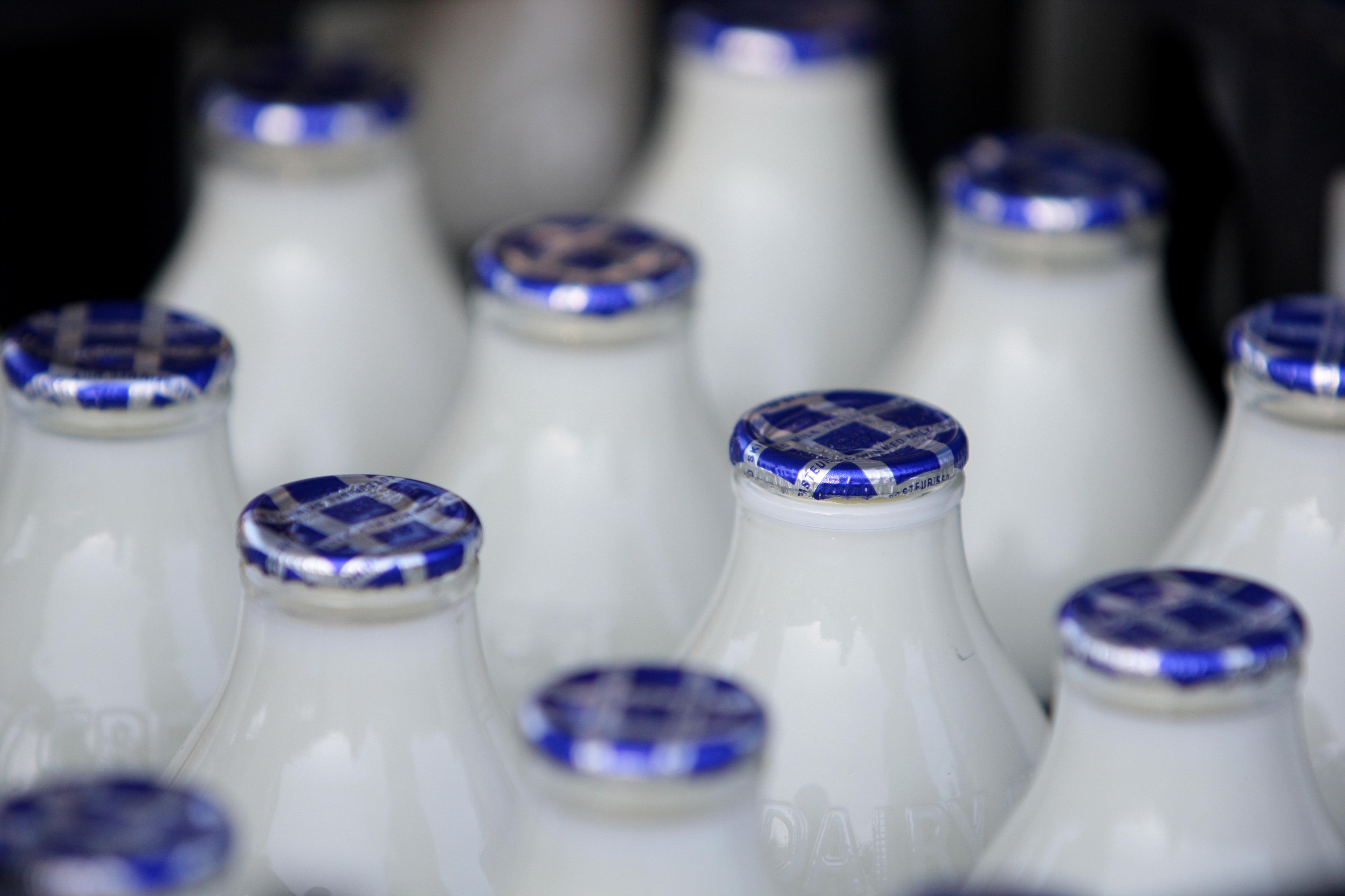 milk bottles