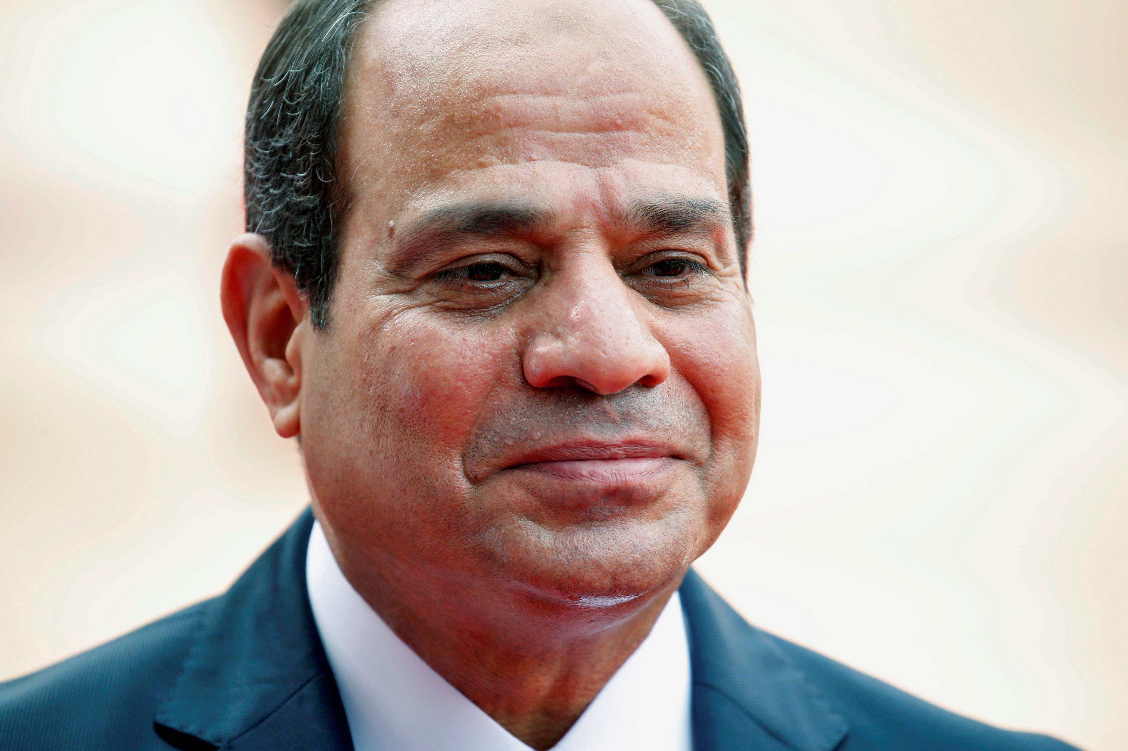 Egypt"s President Abdel Fattah al-Sisi looks on during his ceremonial reception in New Delhi, India, September 2, 2016