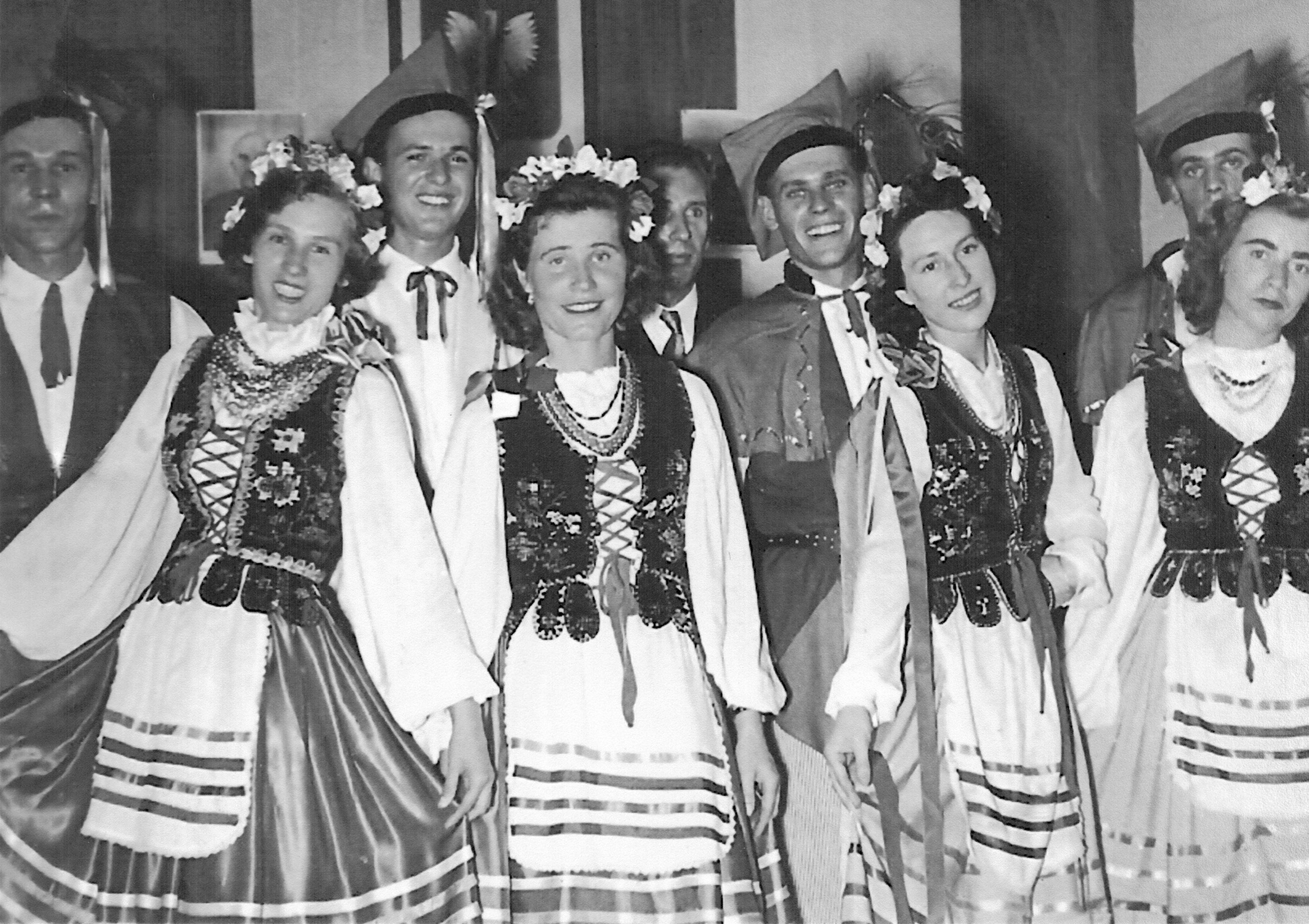 At the Queen’s Coronation in 1952 – Krystyna is second from the left on the front row