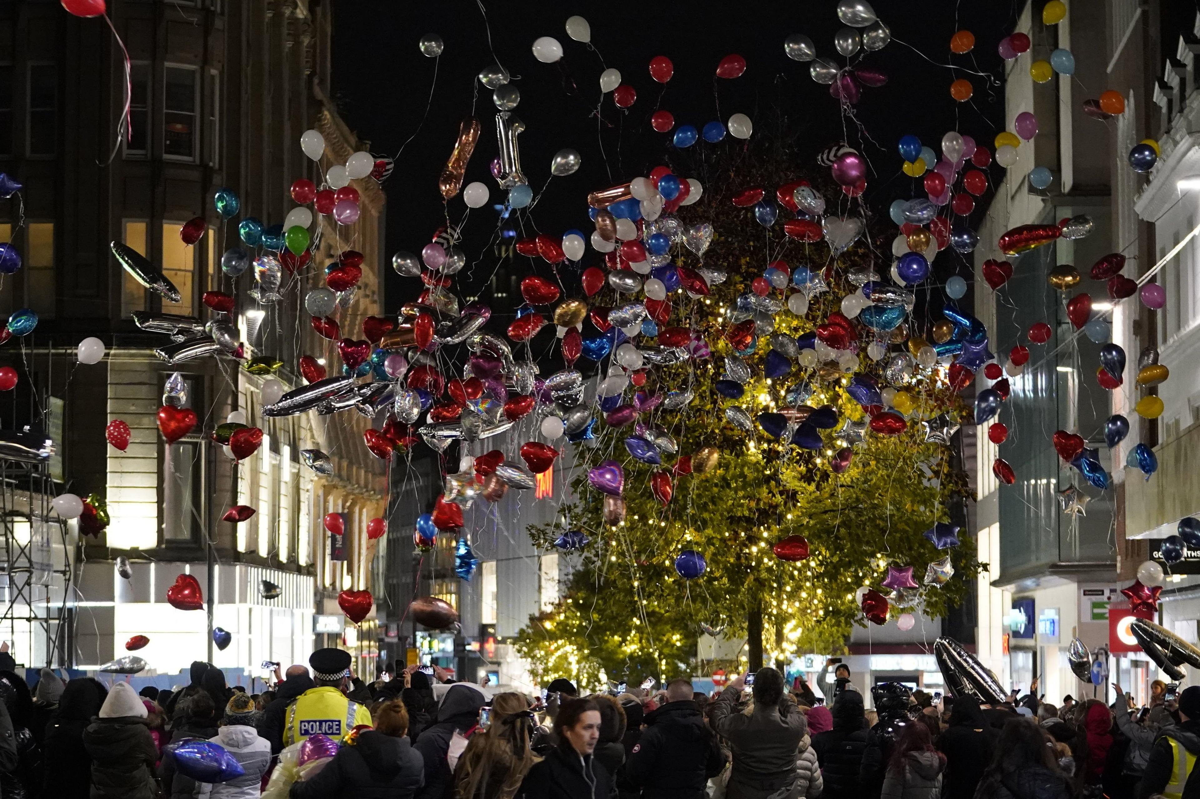 Balloons released