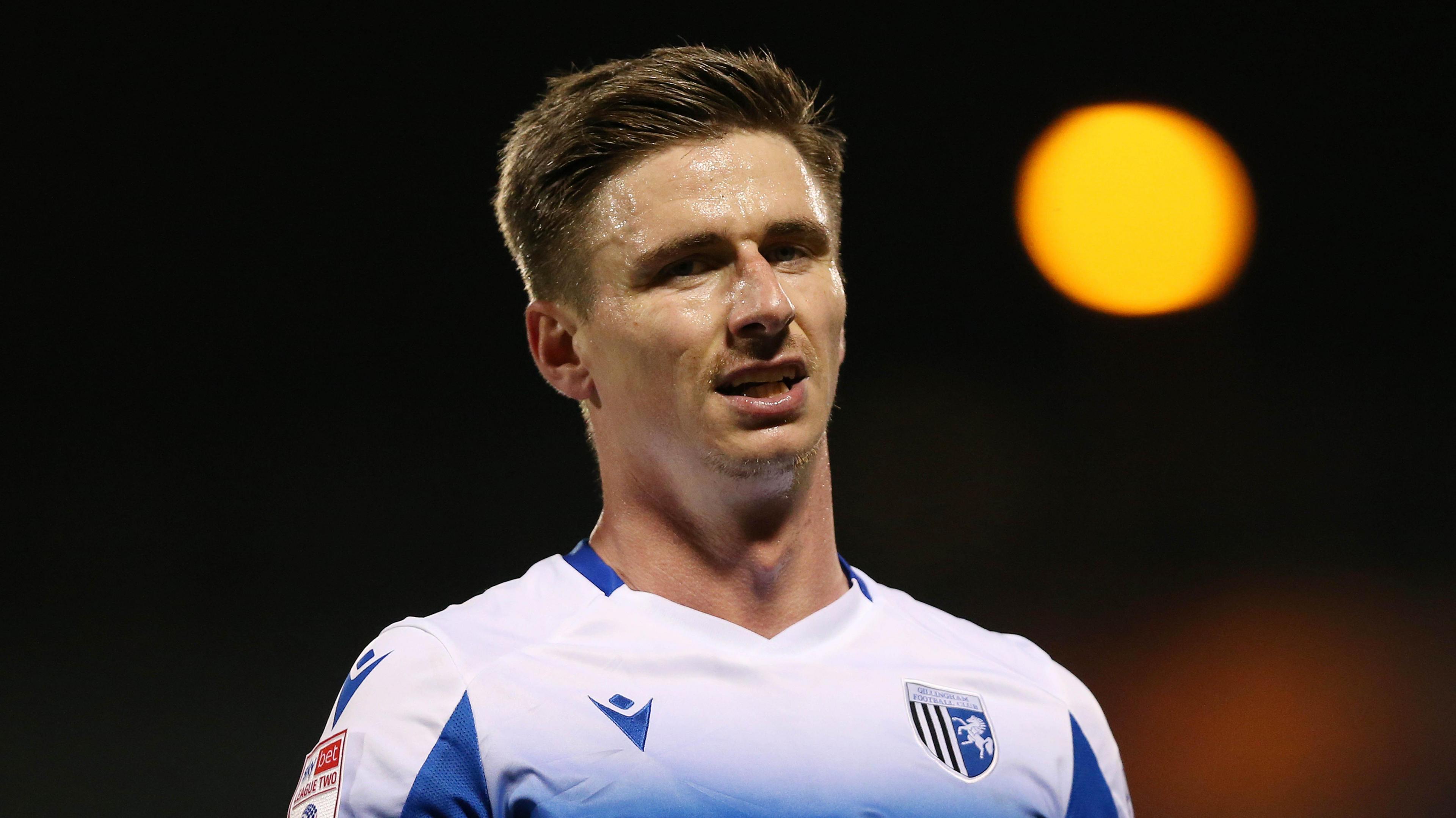 Oliver Hawkins in action for Gillingham