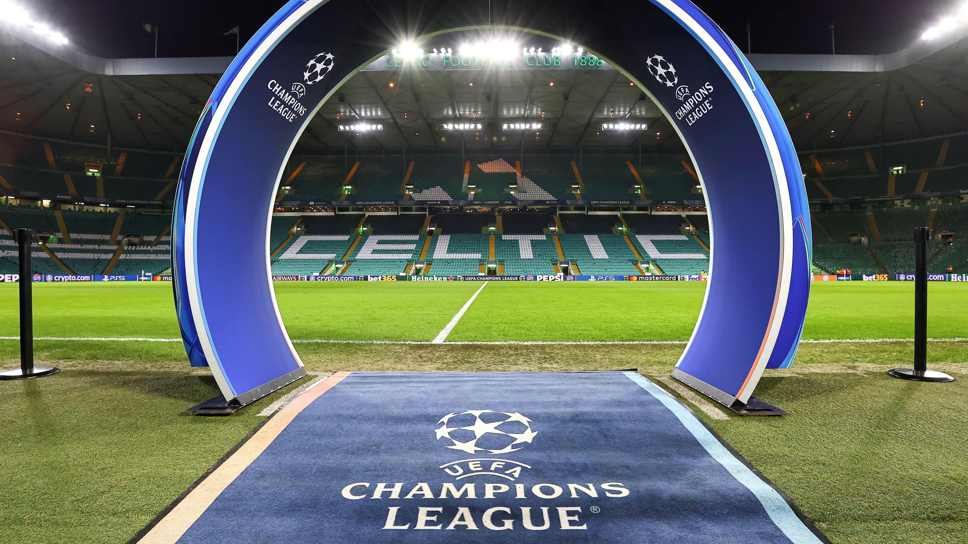 A general view of Celtic Park before the game against Bayern Munich