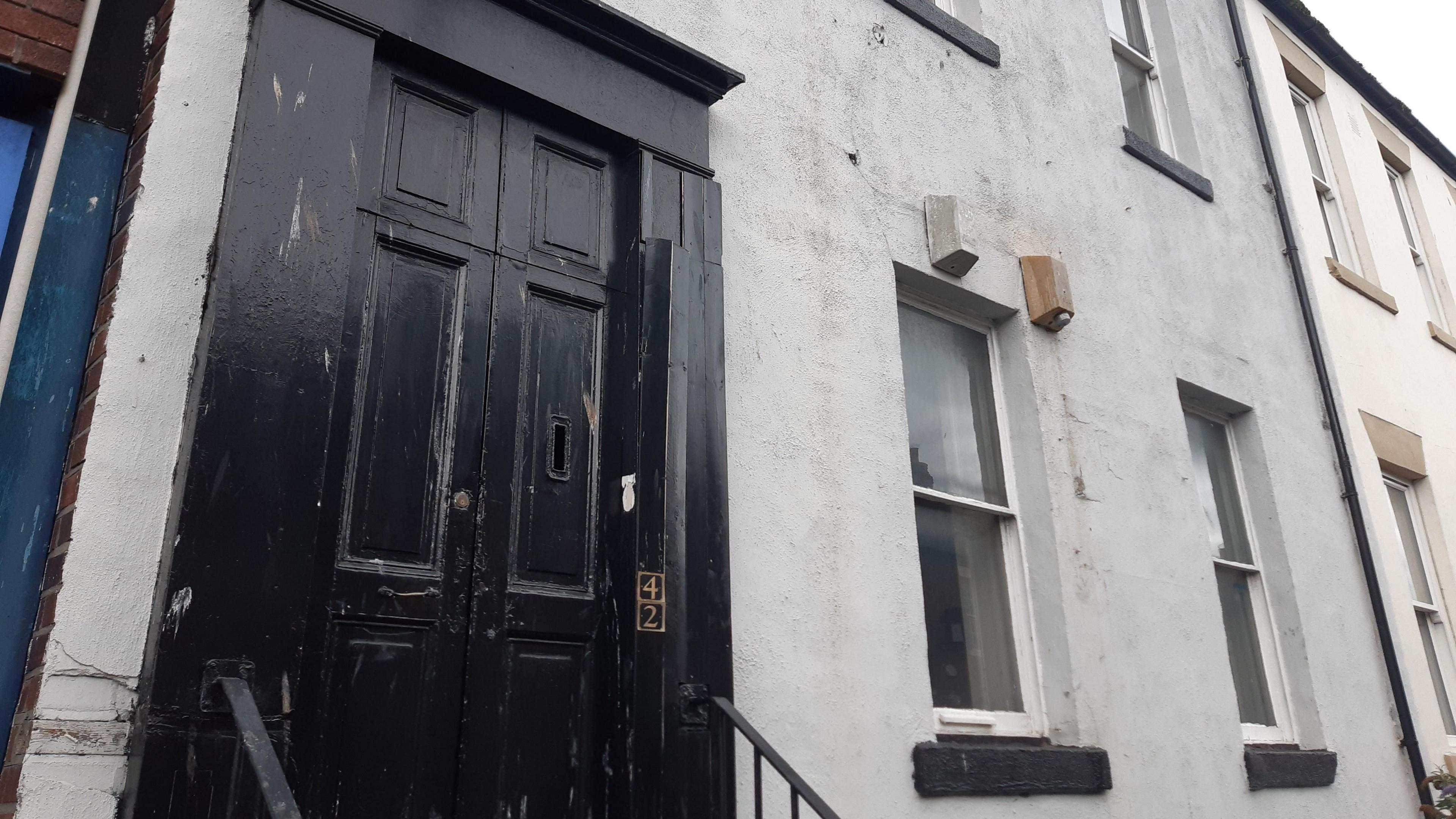 The front door of 42 Frederick Street, Sunderland