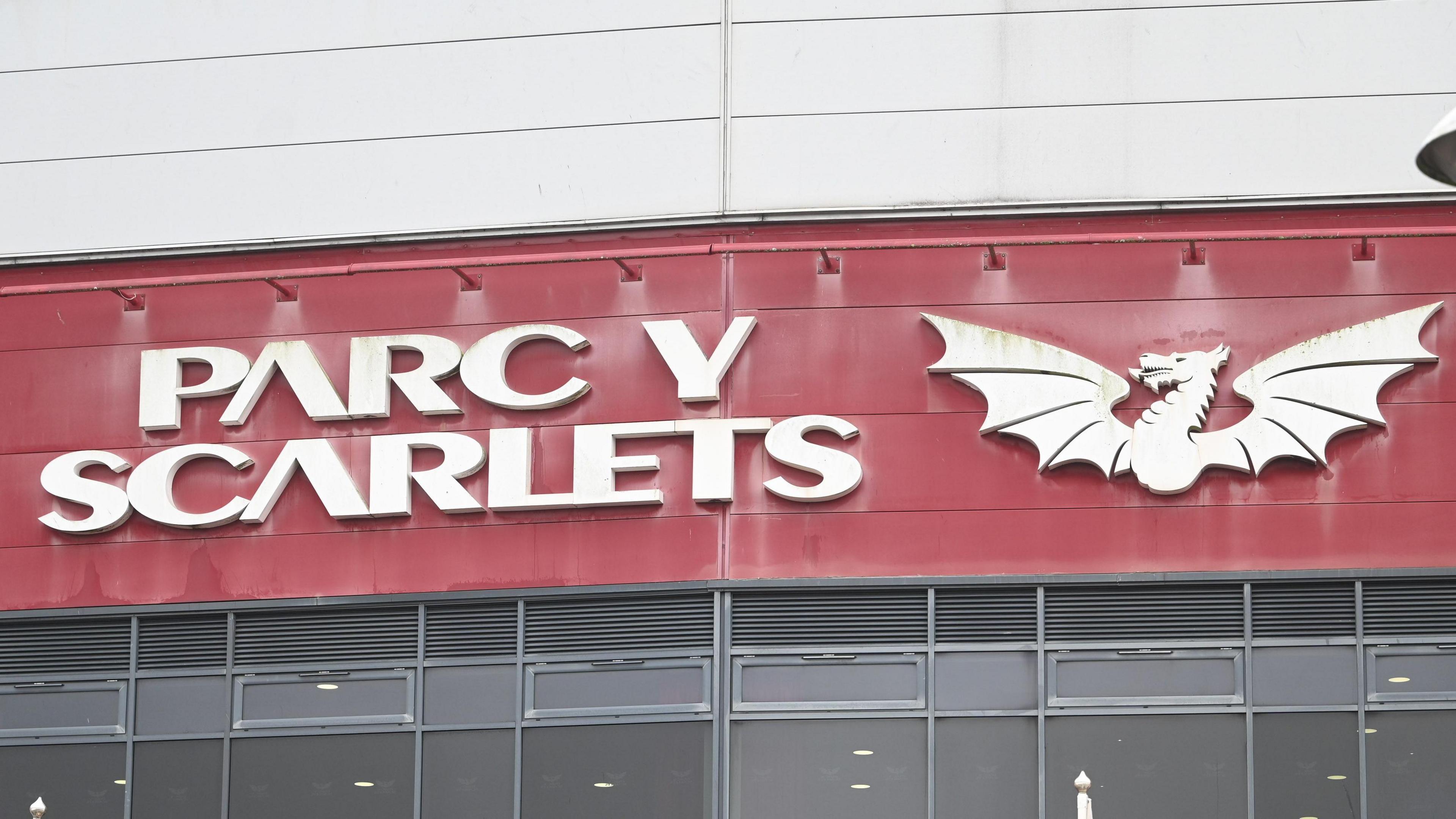 Scarlets sign at Parc y Scarlets