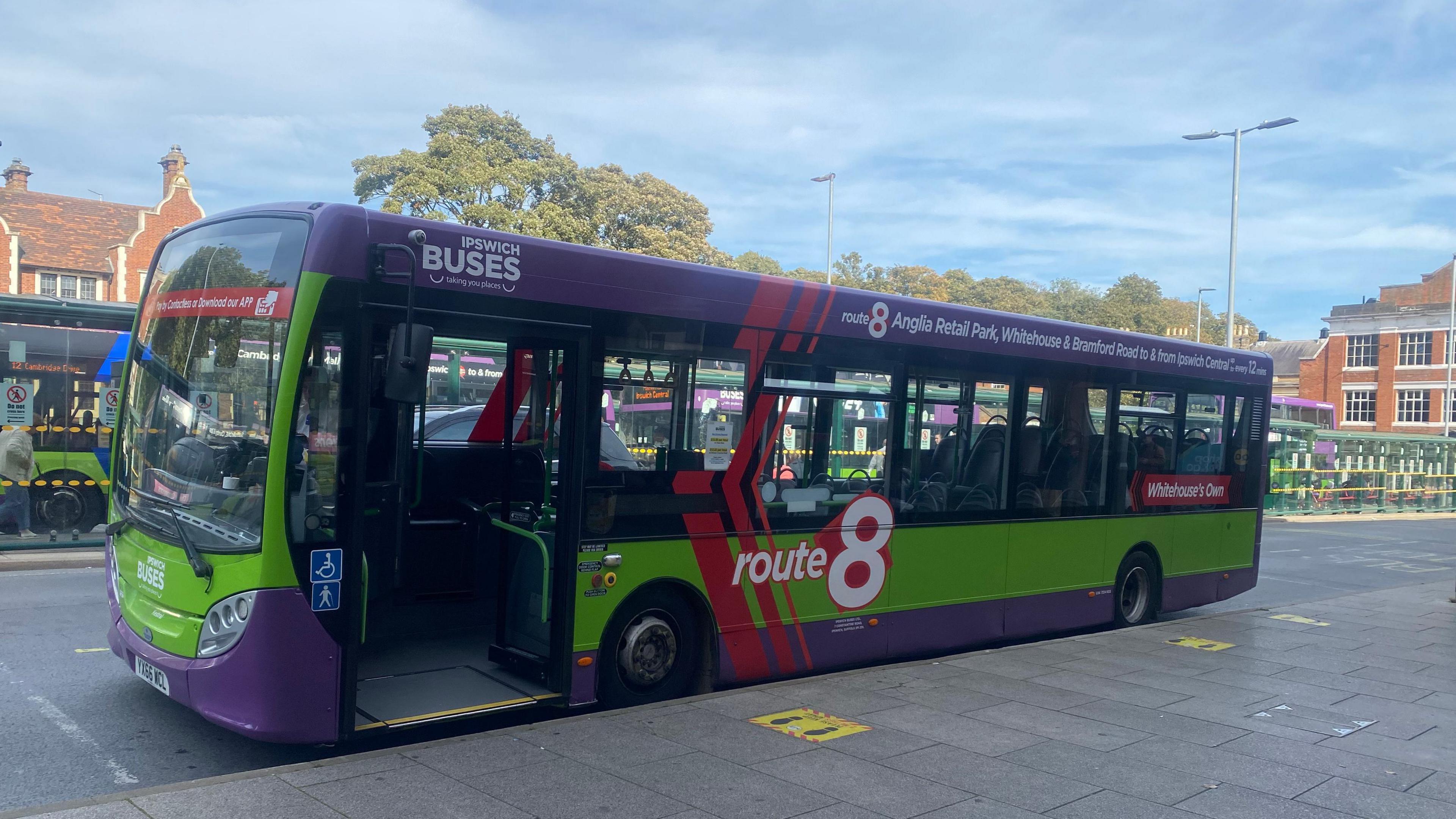 A general view of an Ipswich Buses service