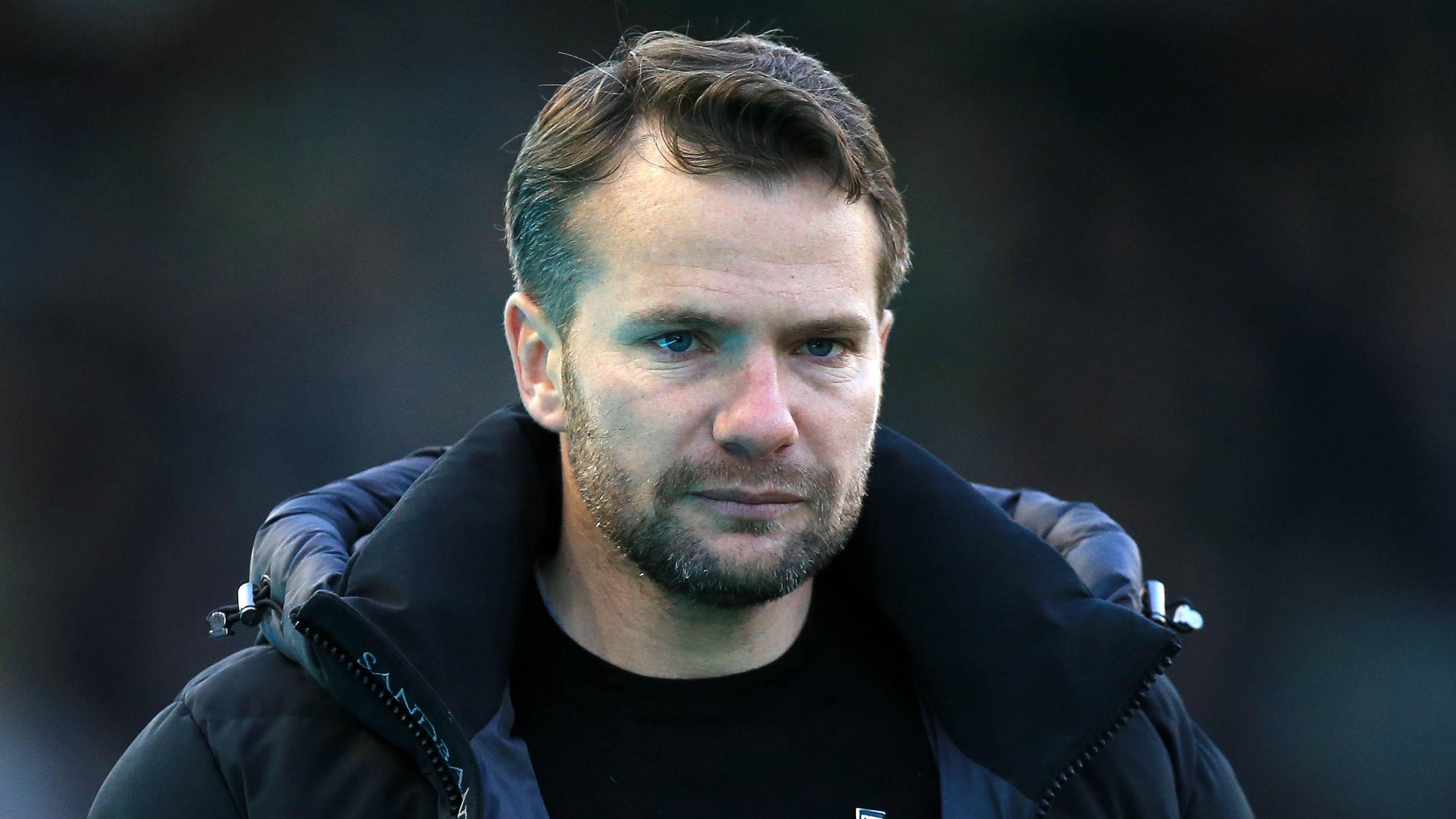 A grim-faced Plymouth boss Tom Cleverley