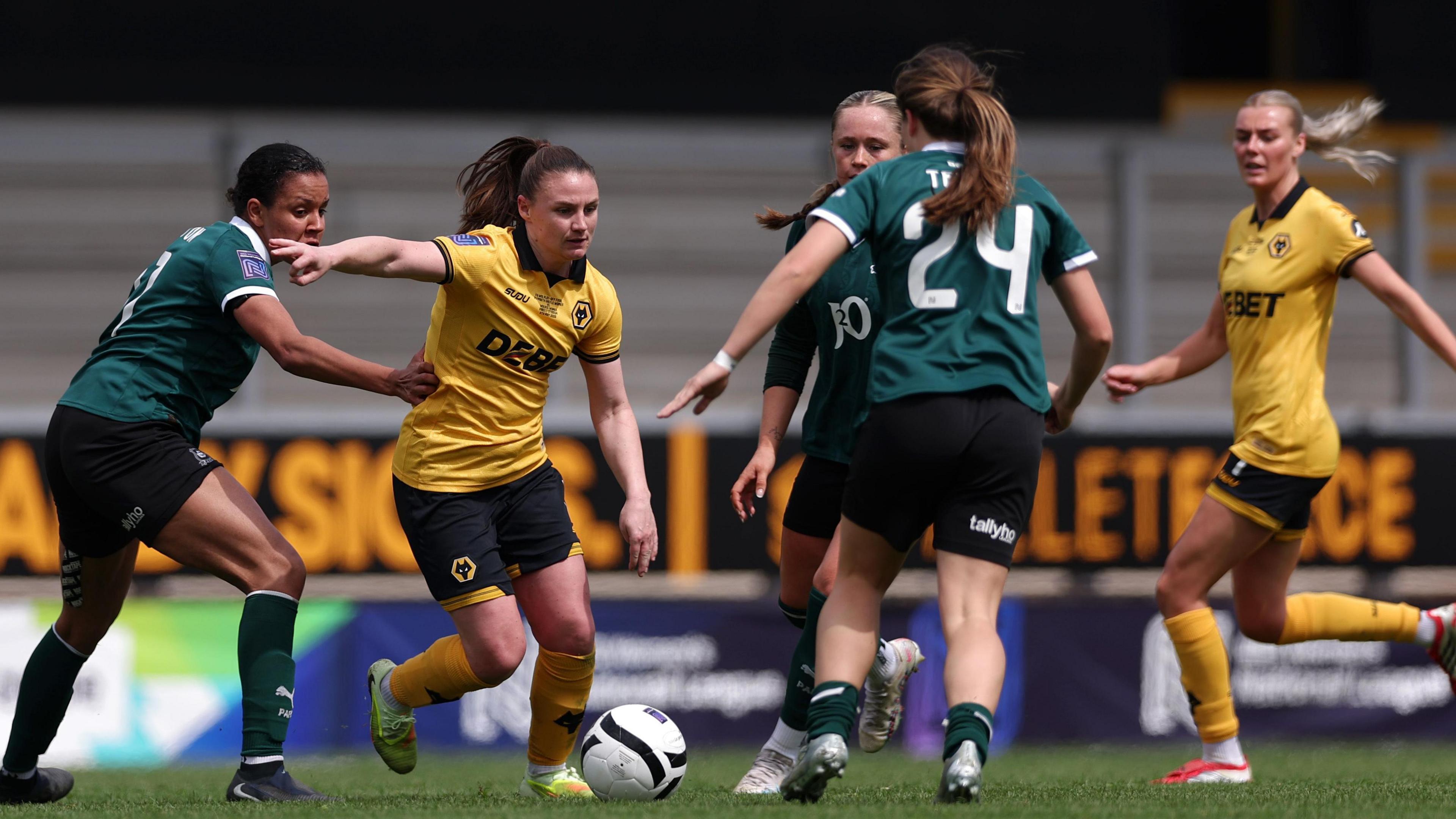 Action from Plymouth Argyle v Wolverhampton Wanderers