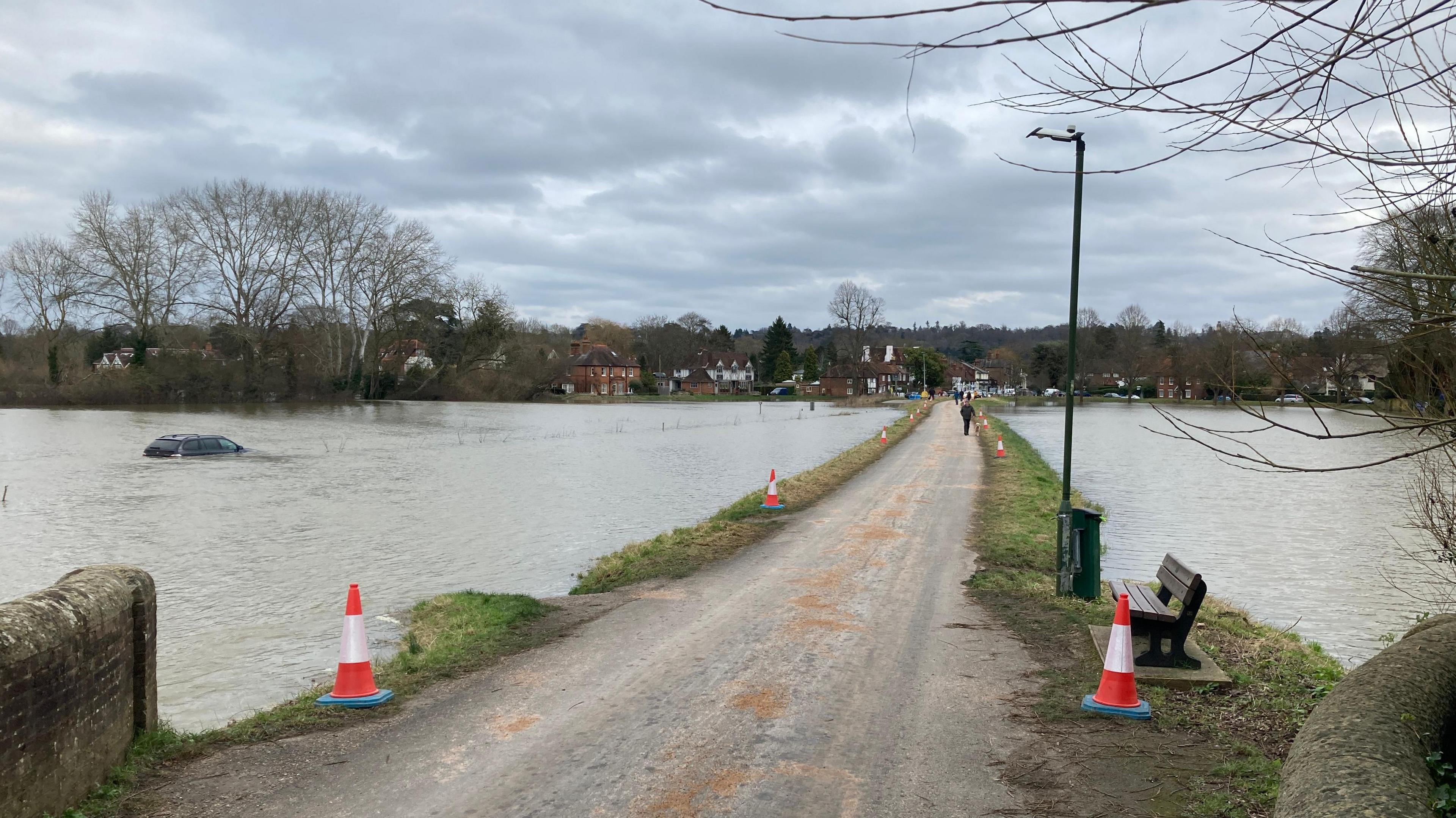 An almost-flooded road