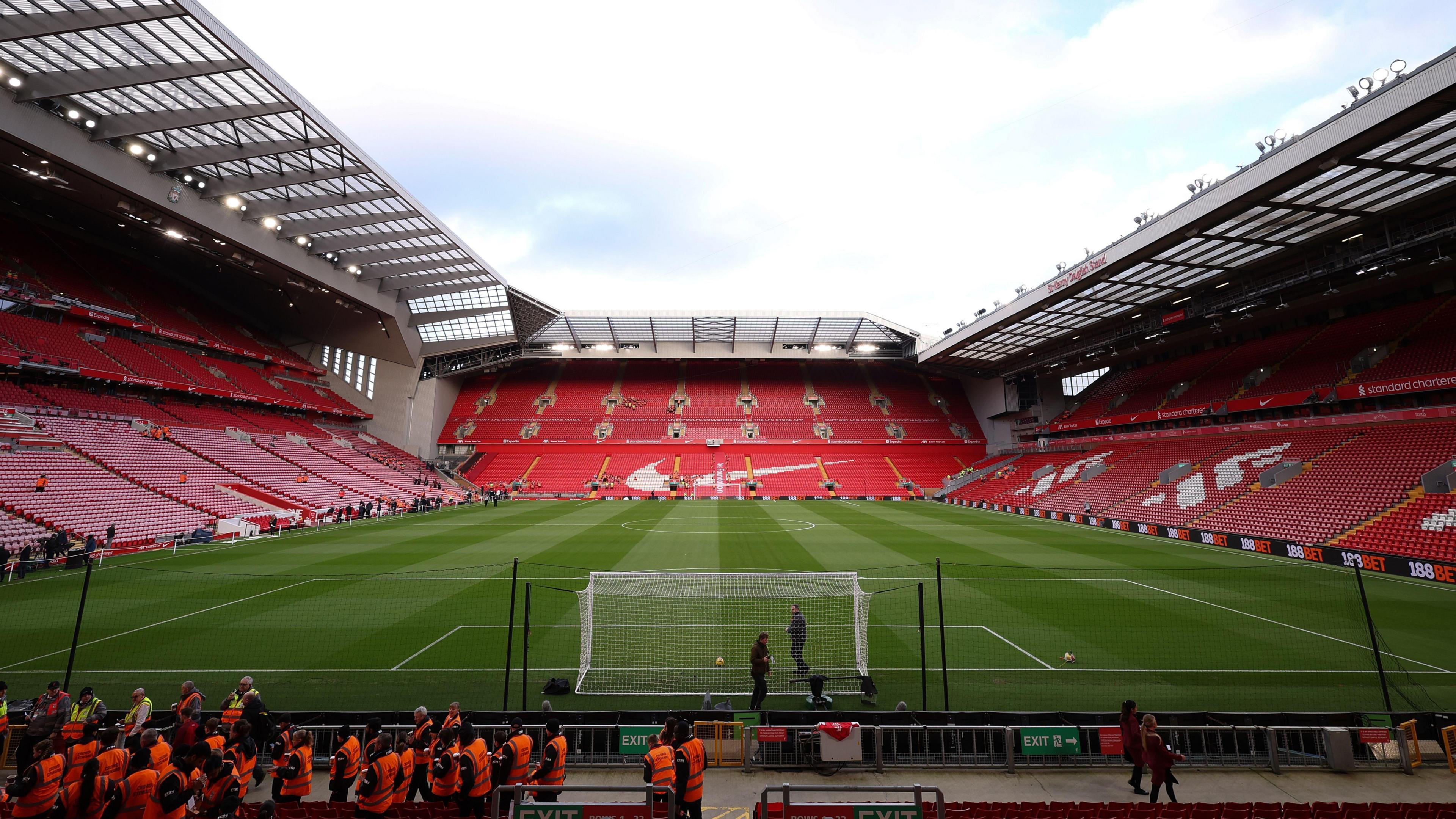 Anfield stadium pitch