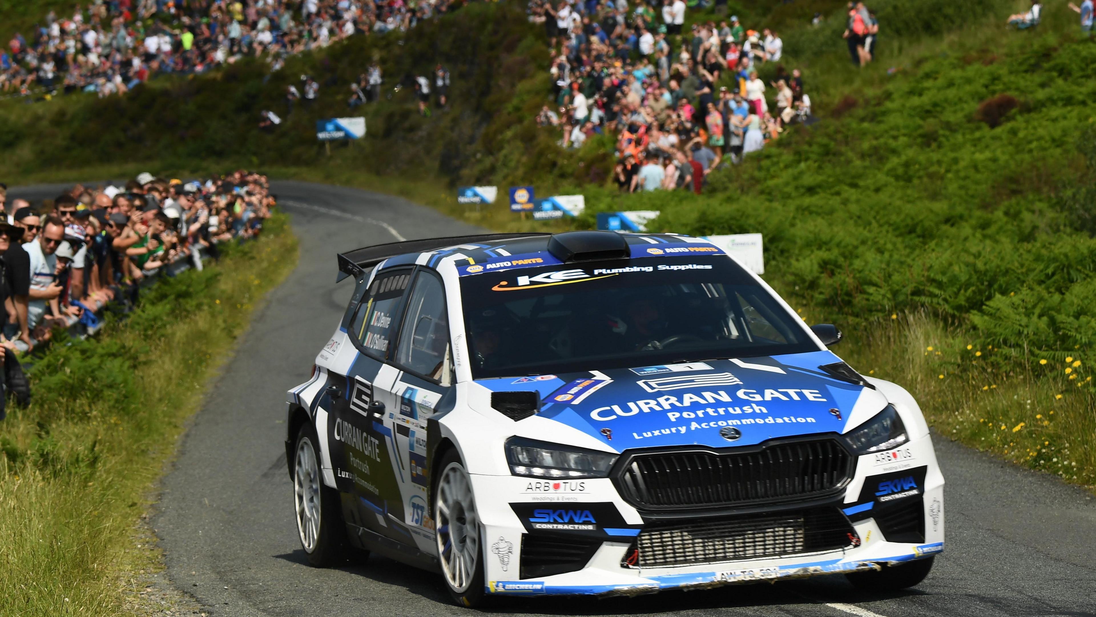 Callum Devine in action at the Donegal International Rally