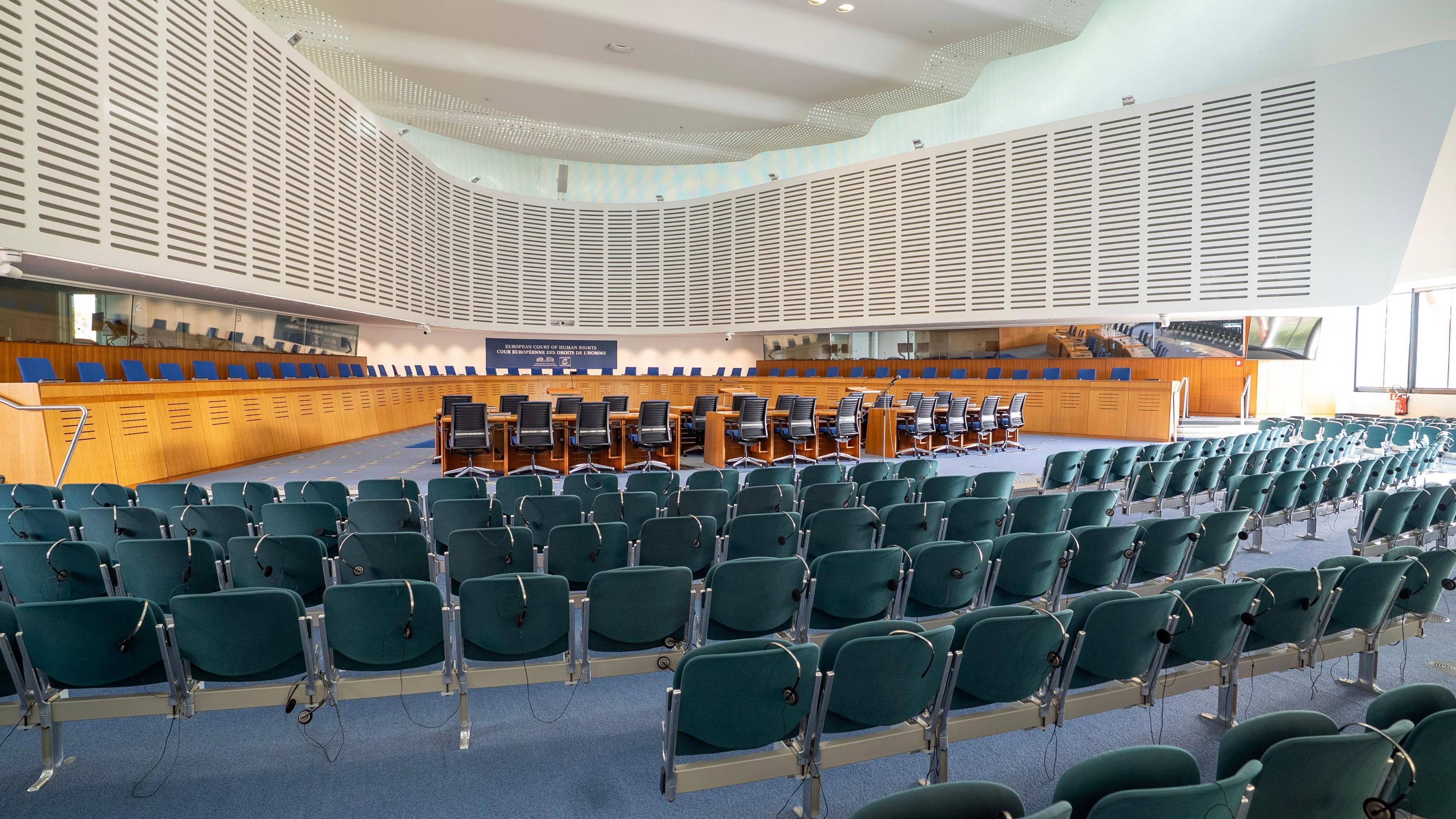 Inside the courtroom at the ECHR