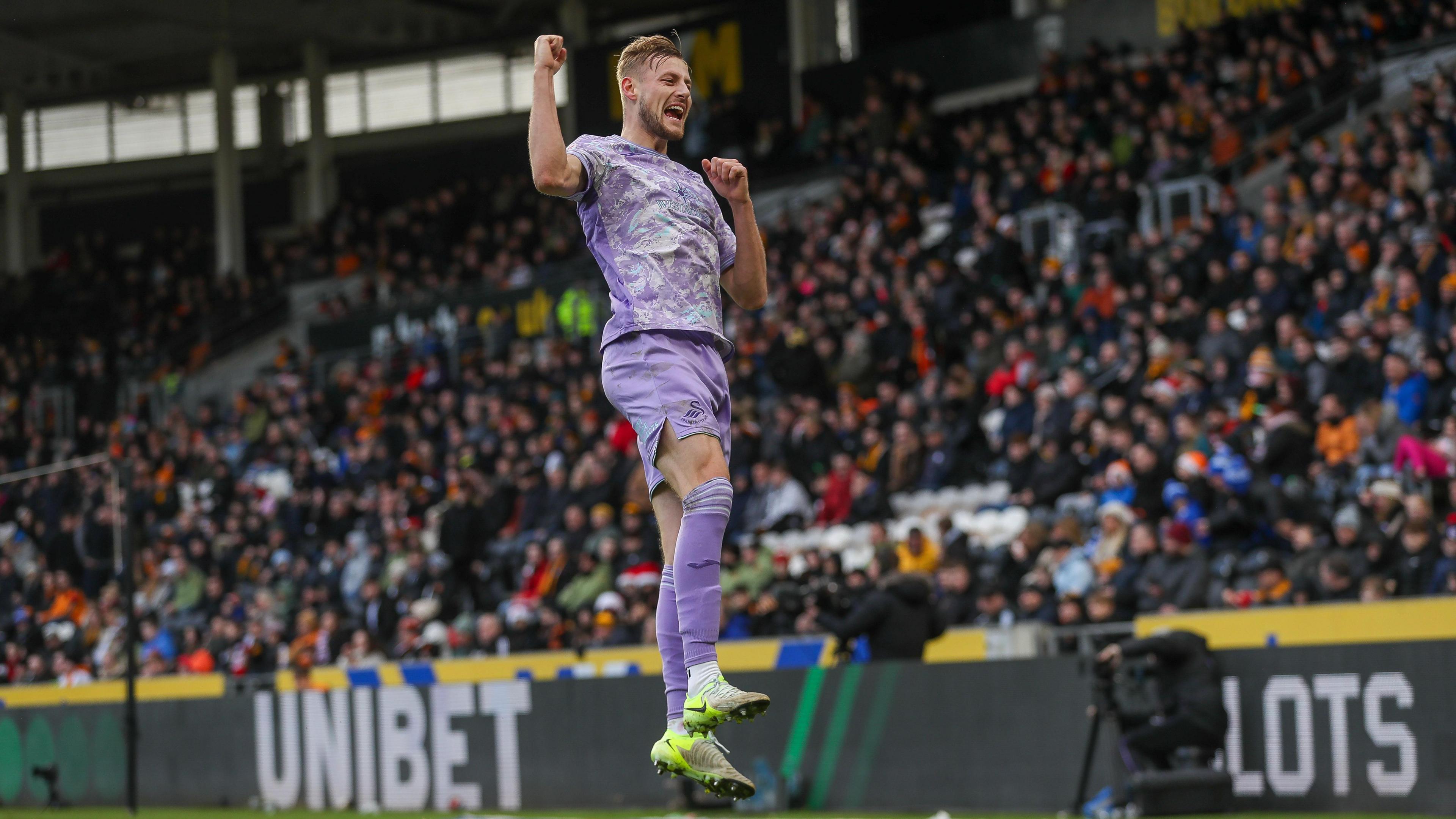 Harry Darling celebrates his goal 