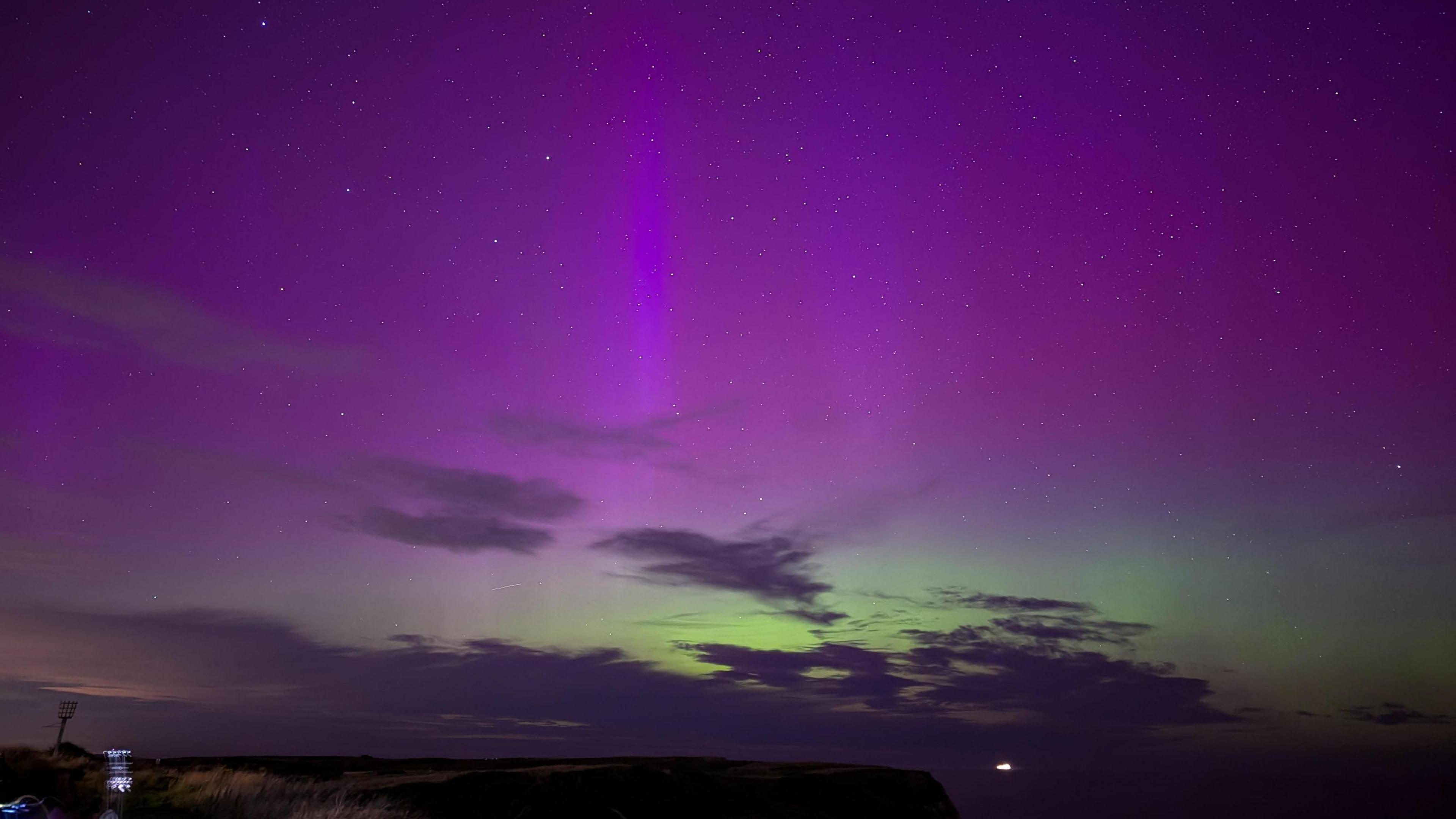 The Northern Lights in the skies above Flamborough