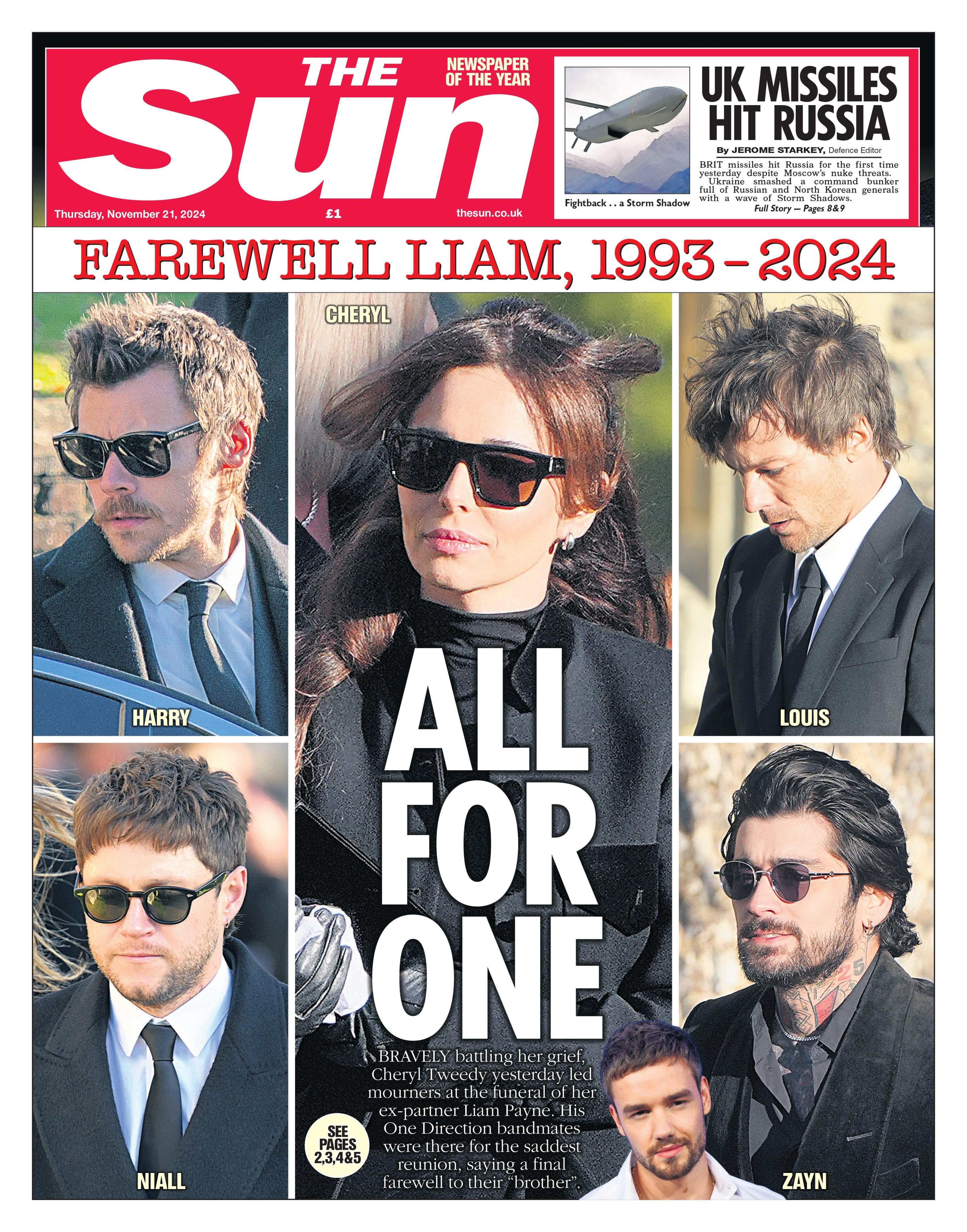 Sun front page