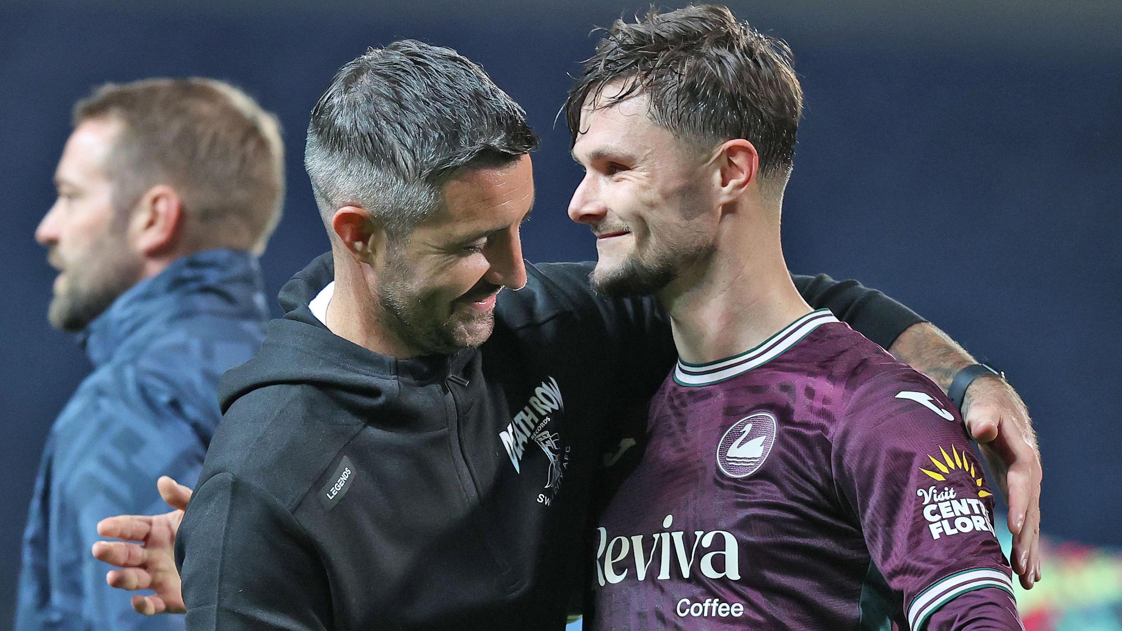 Alan Sheehan and Liam Cullen celebrate a win earlier this season