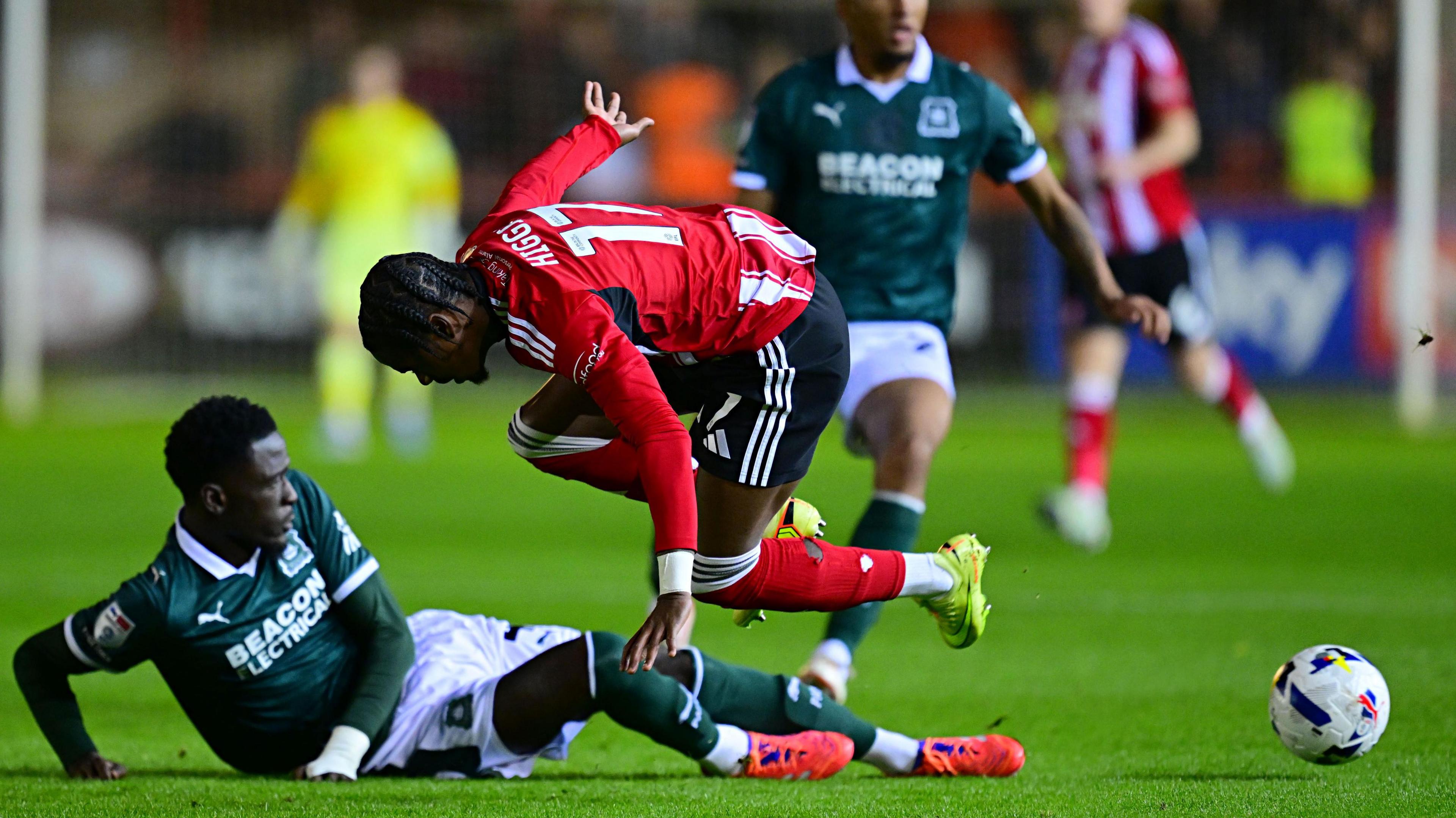 Action from Exeter City v Plymouth Argyle
