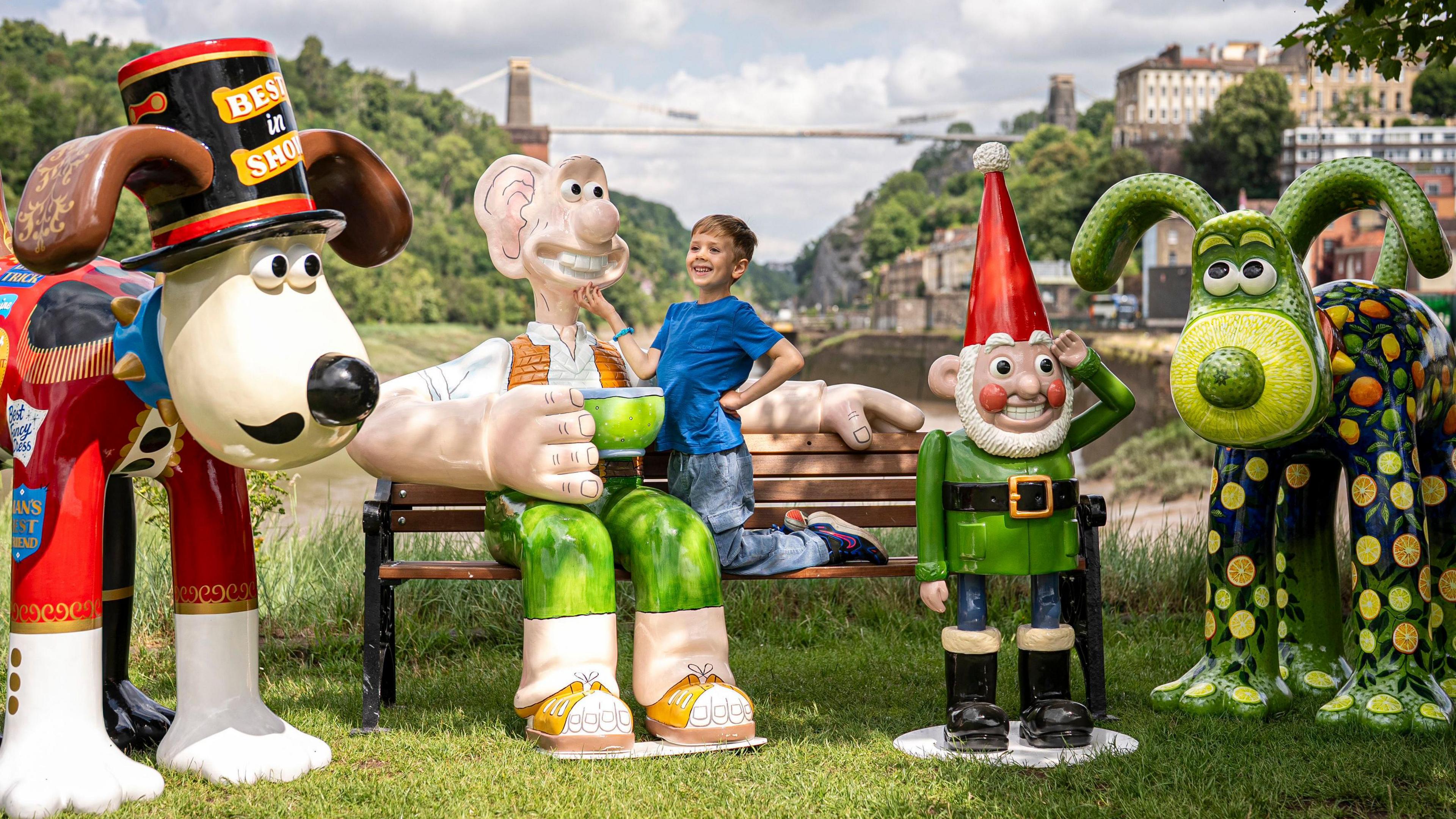 Some of the characters from the Gromit Unleashed sculpture trail