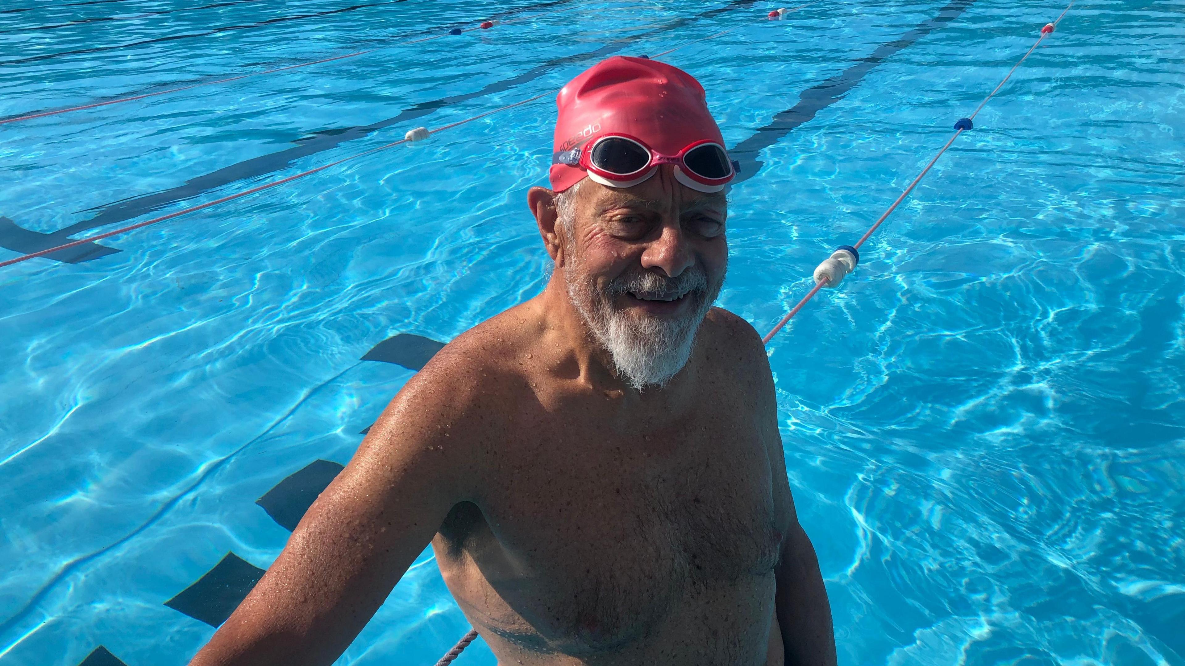 Andy Sykes in the lido