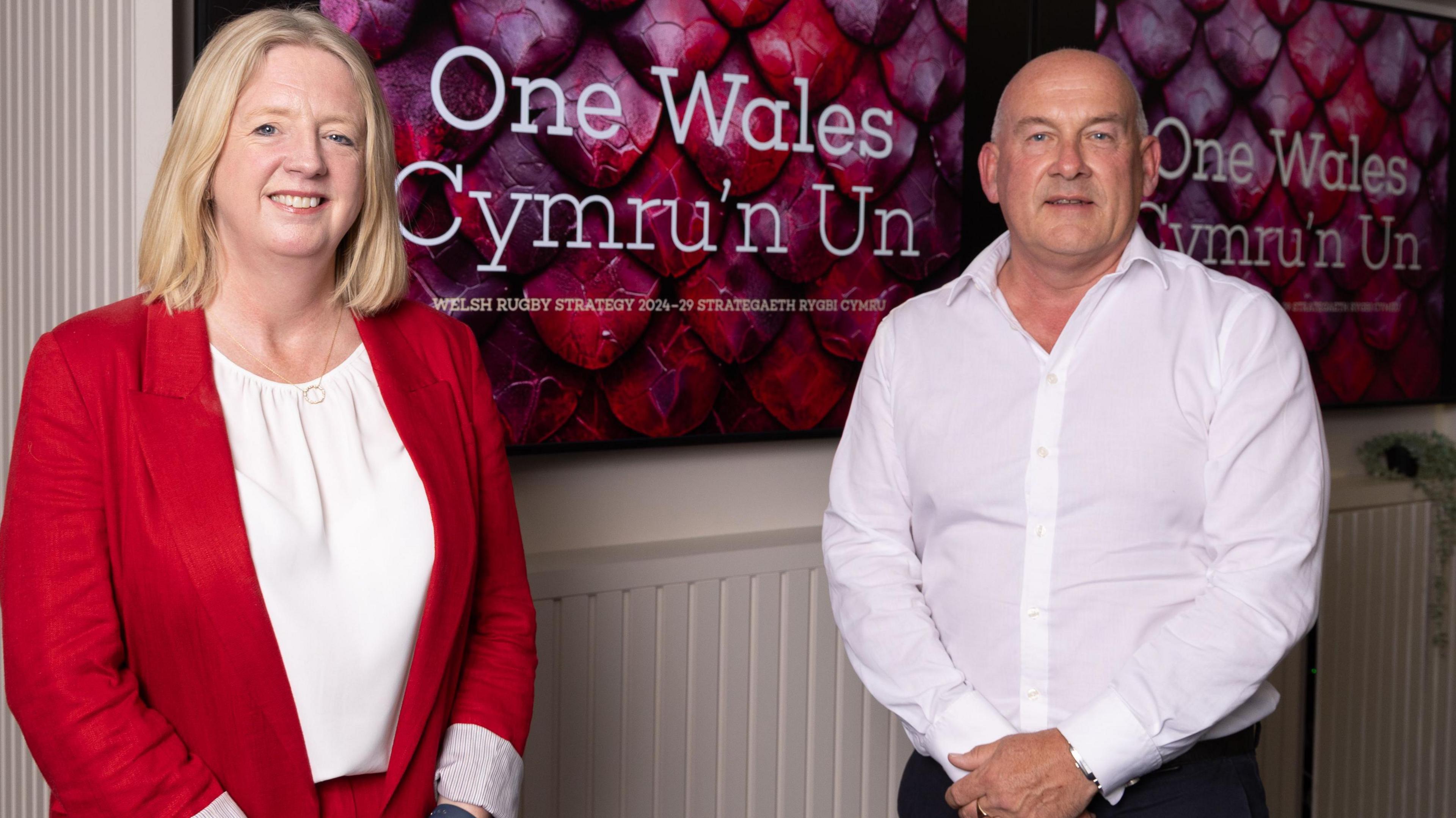 Welsh Rugby Union chief executive Abi Tierney (left) was officially installed in January 2024, while Richard Collier-Keywood took up his position on July 2024.