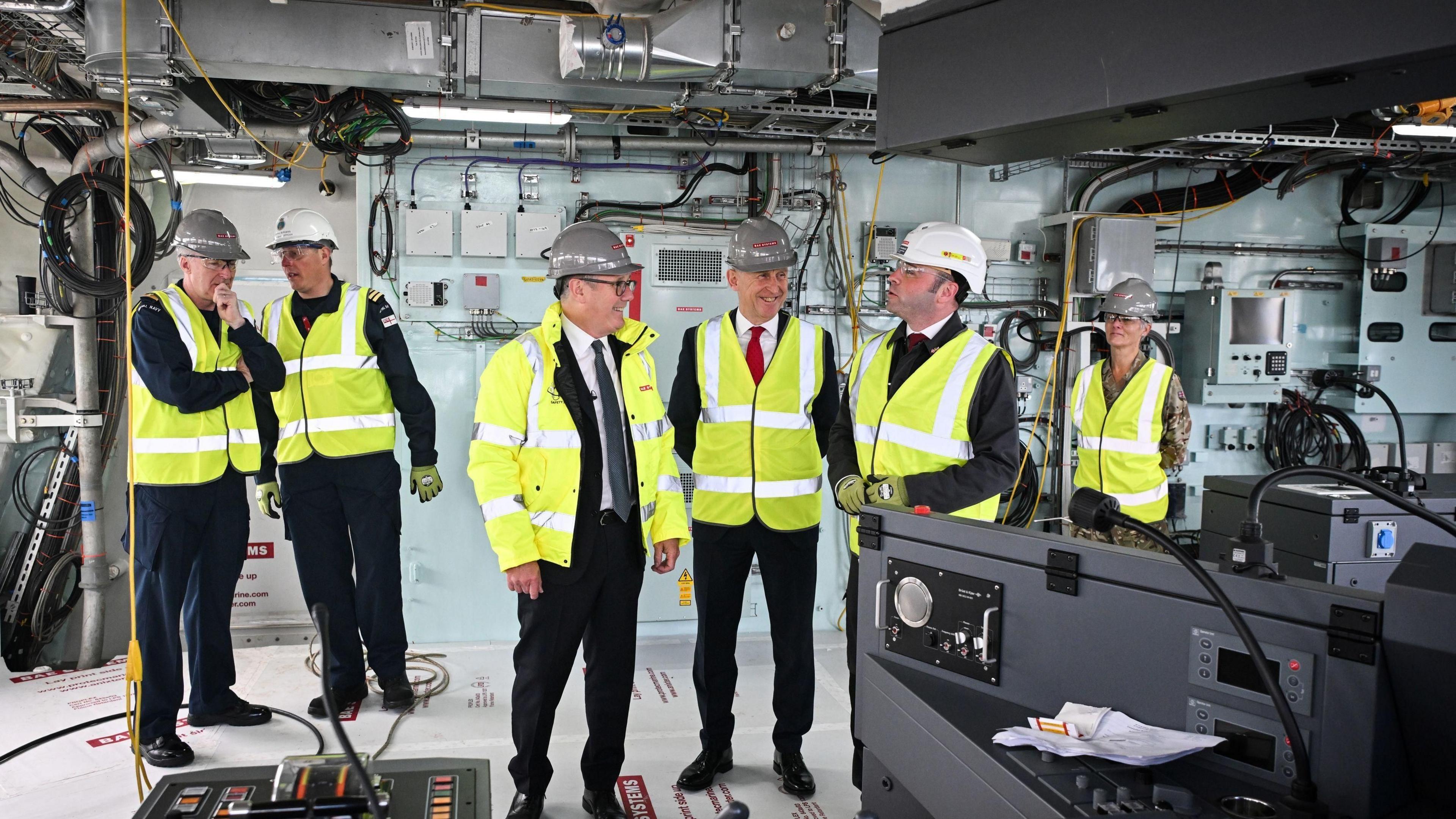 Prime Minister Keir Starmer and Defence Secretary John Healey visit BAE Systems in Govan, Glasgow
