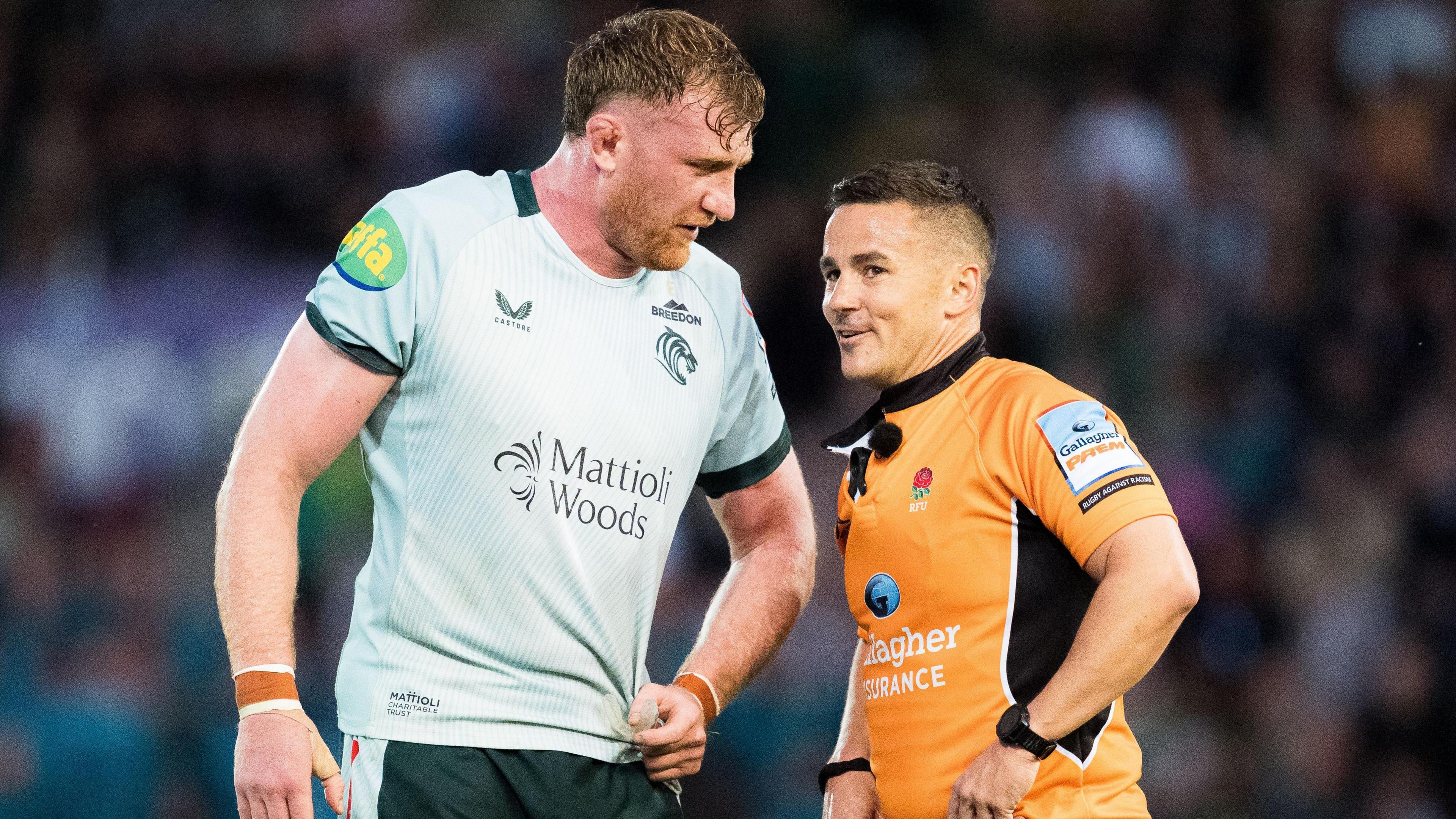 Luke Pearce refereeing a Northampton game