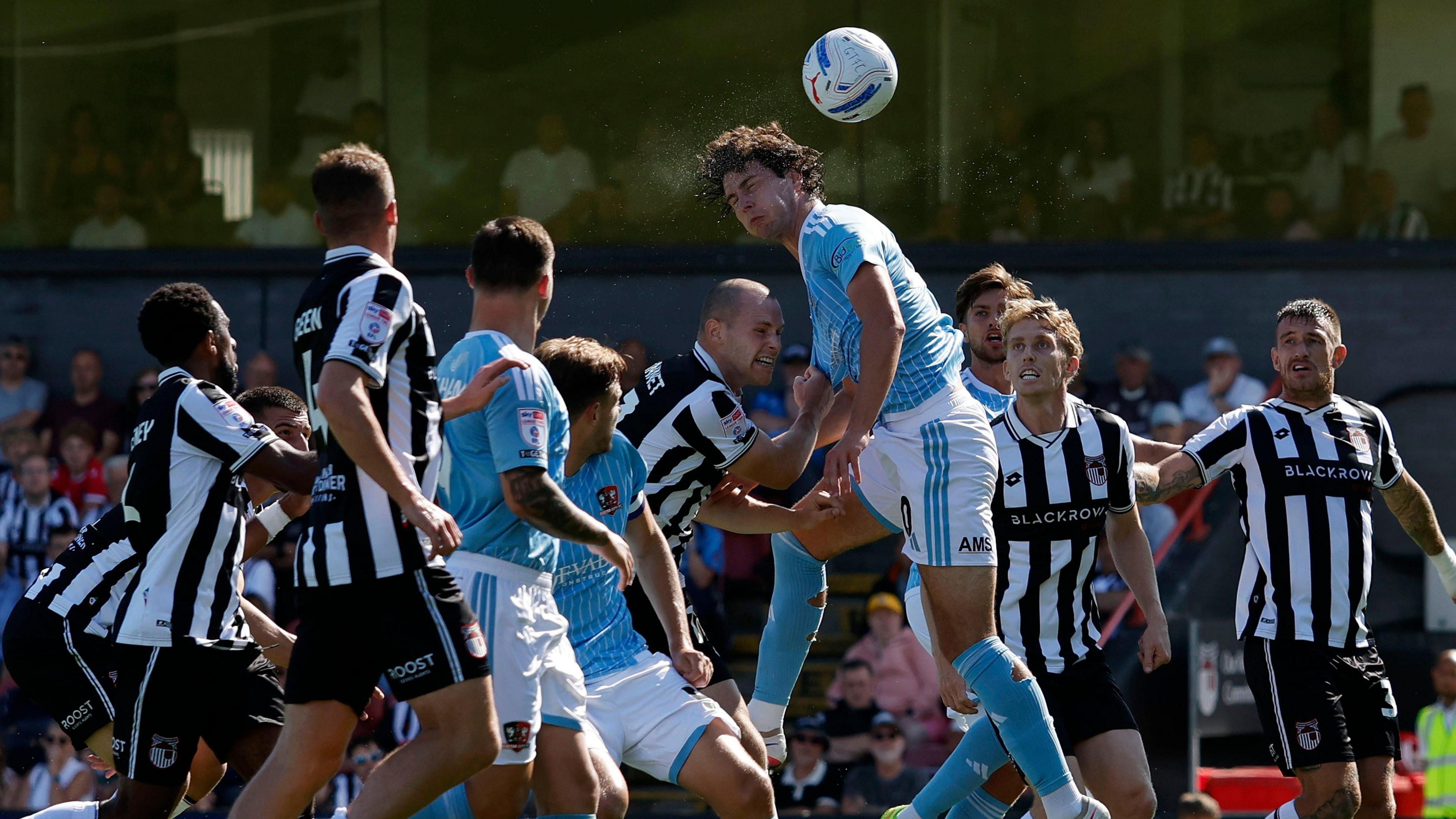 Action from Grimsby Town v Exeter City