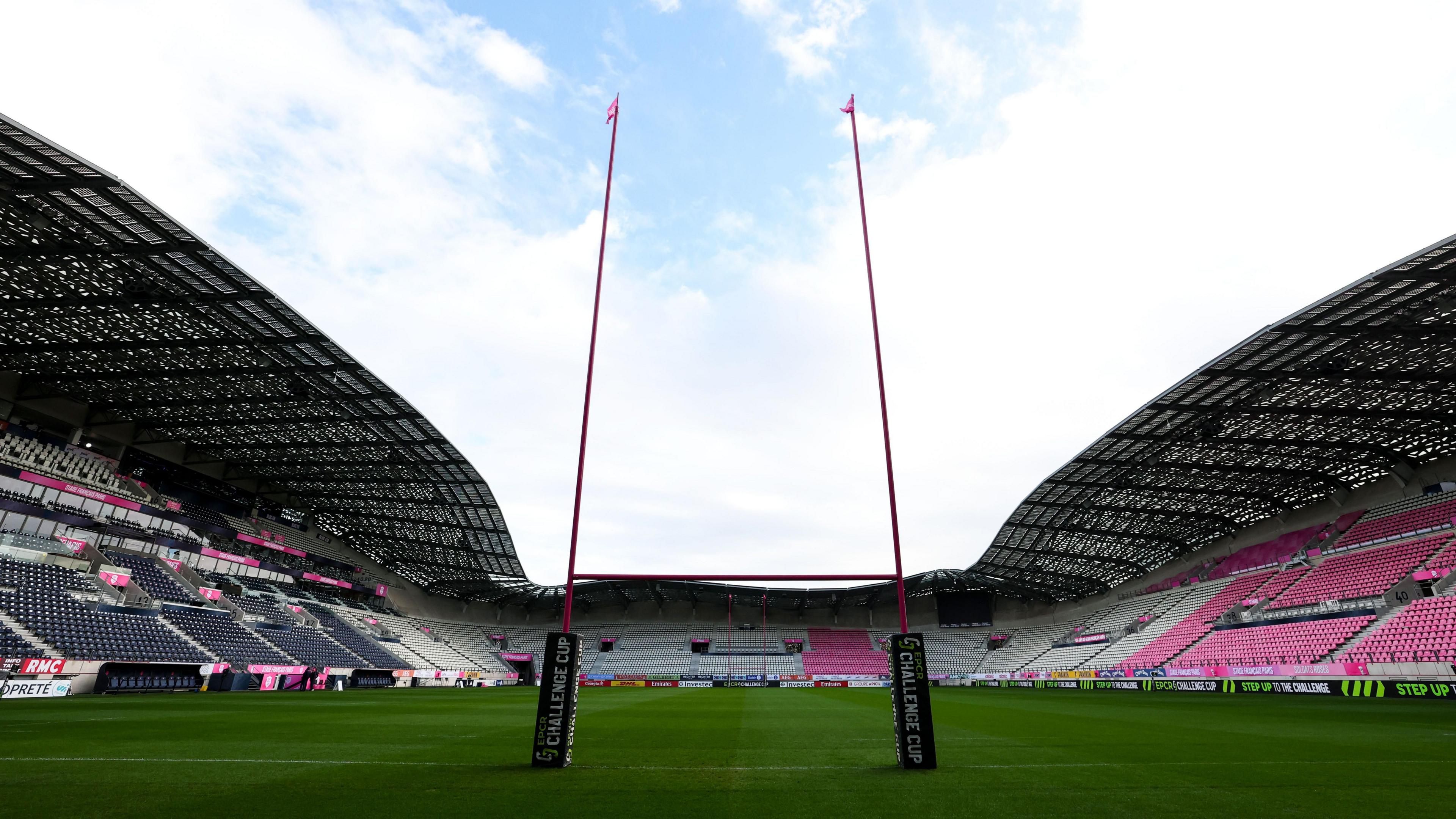A general view of Stade Jean-Bouin before a Stade Francais game