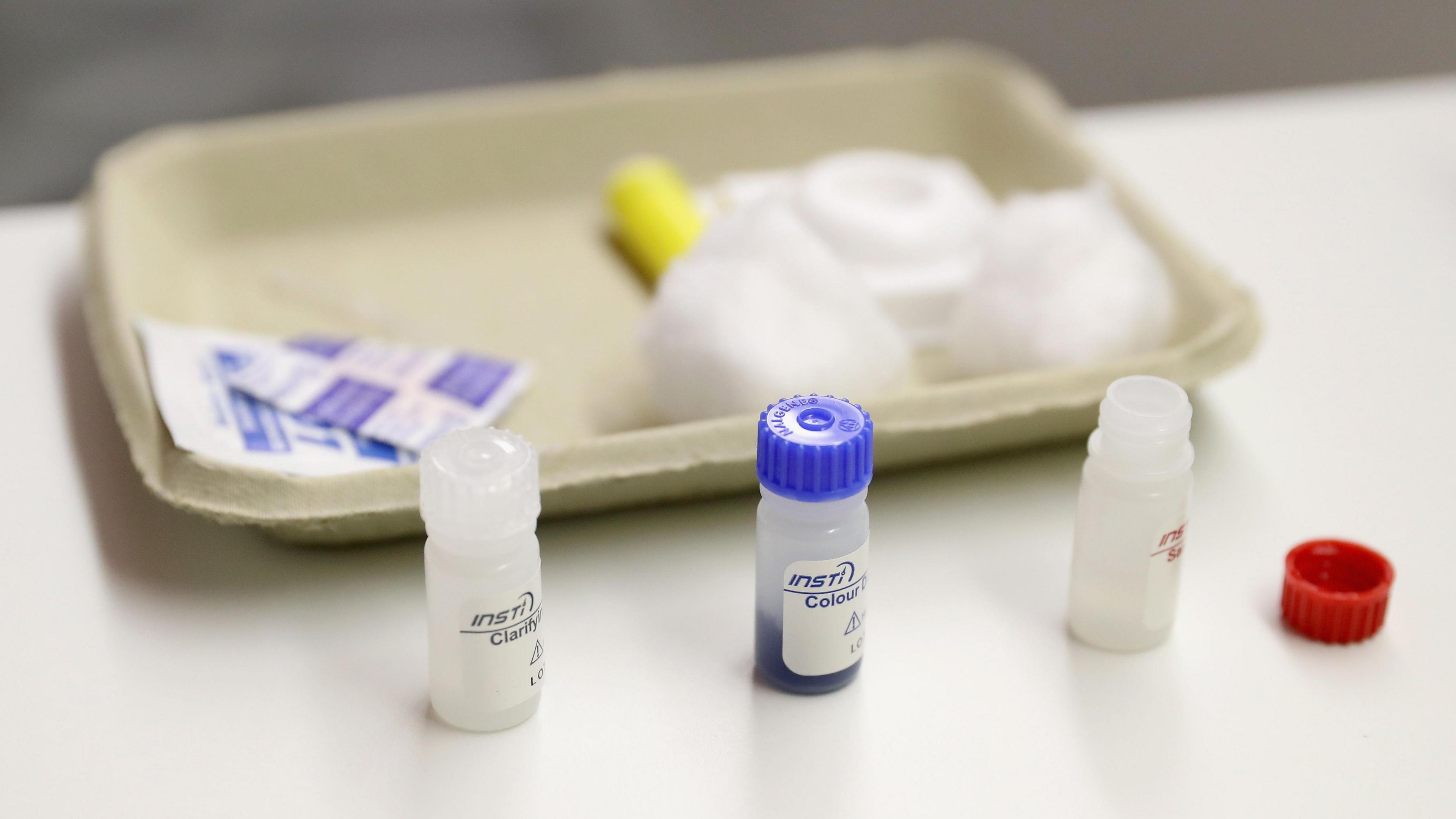 Stock image of an HIV test