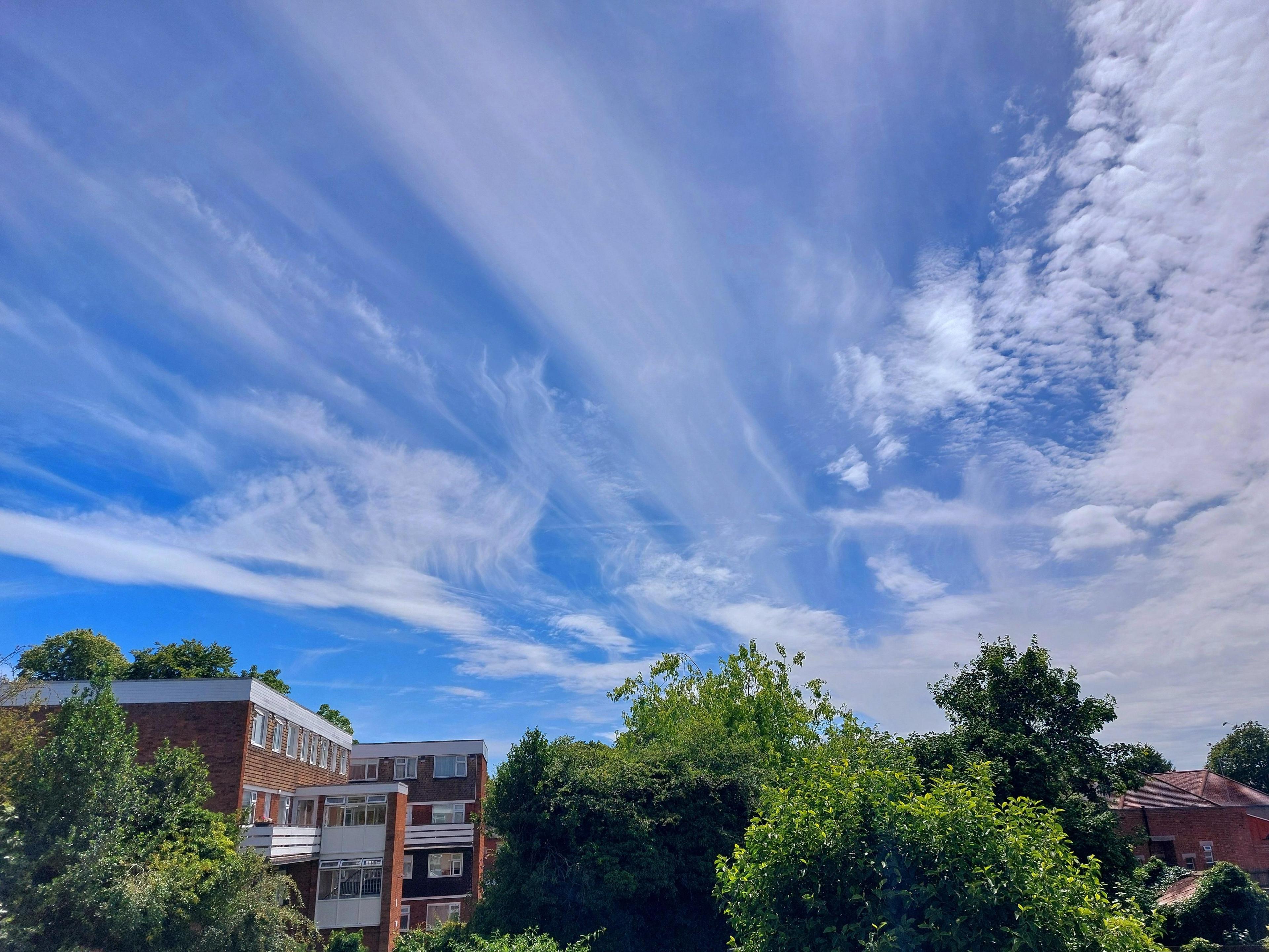 Blue skies and clouds