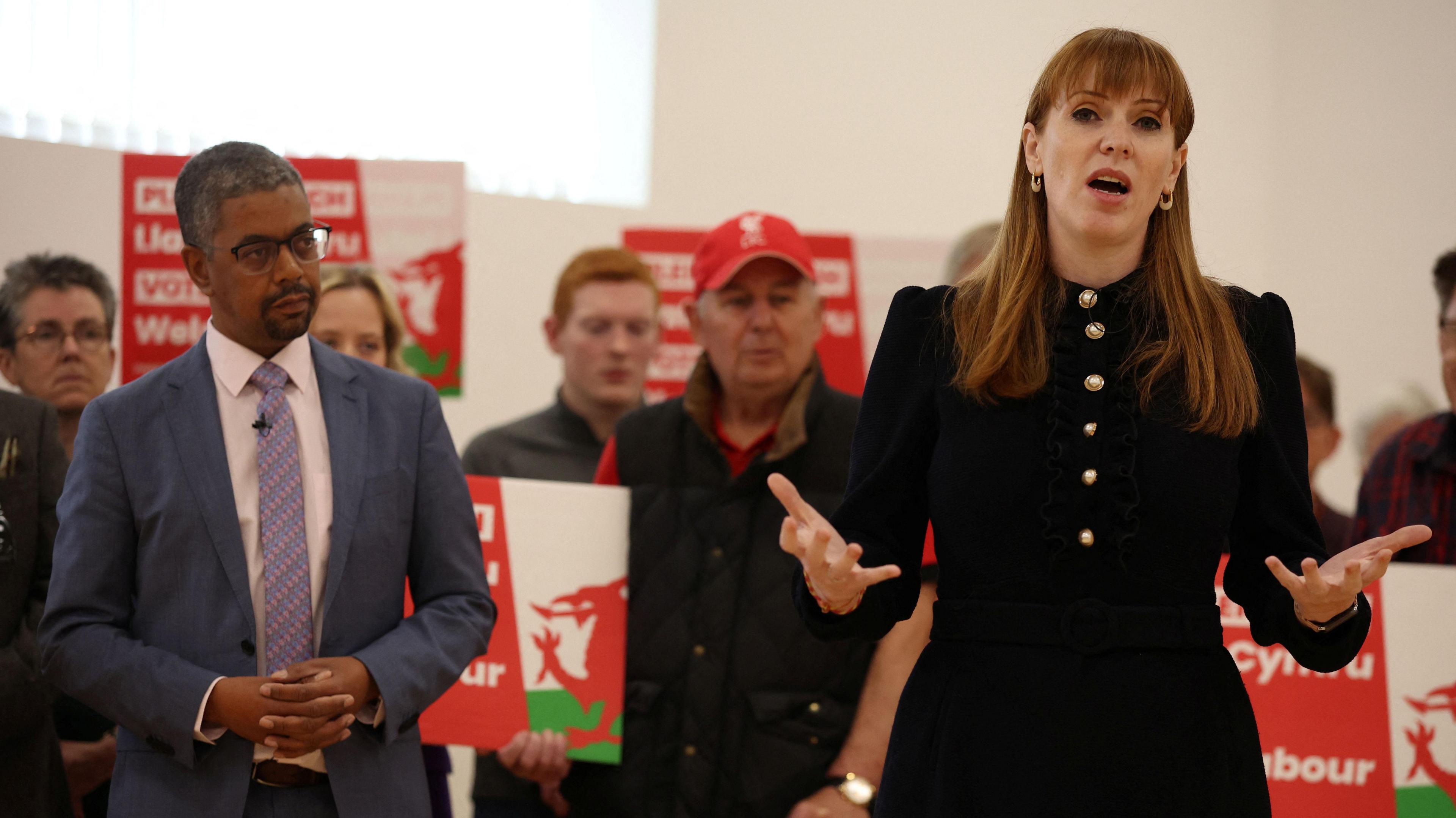 Vaughan Gething speaks during a Welsh Labour general election campaign event in Abergavenny