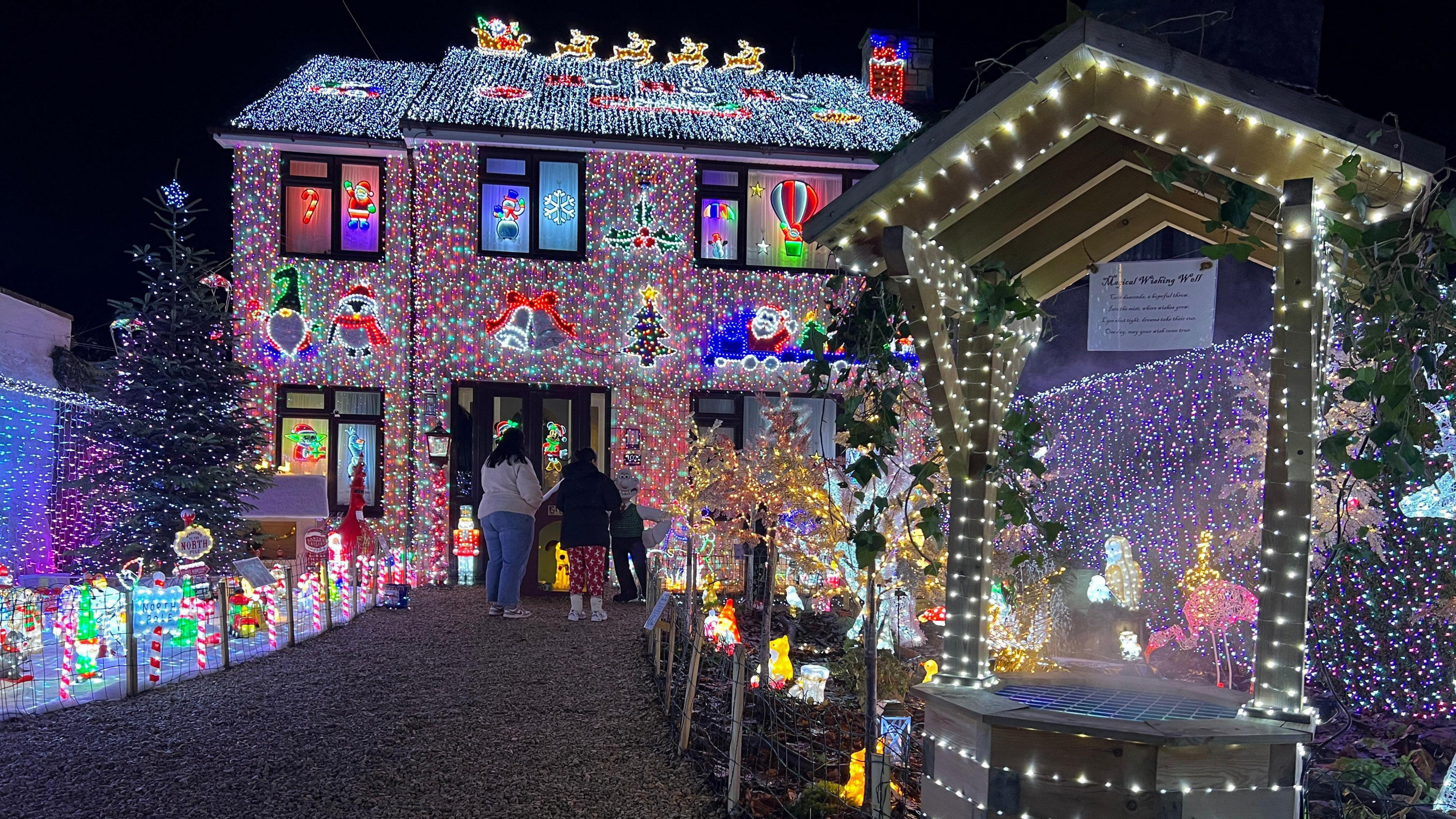 Winterbourne Wonderland Christmas lights in South Gloucestershire. 