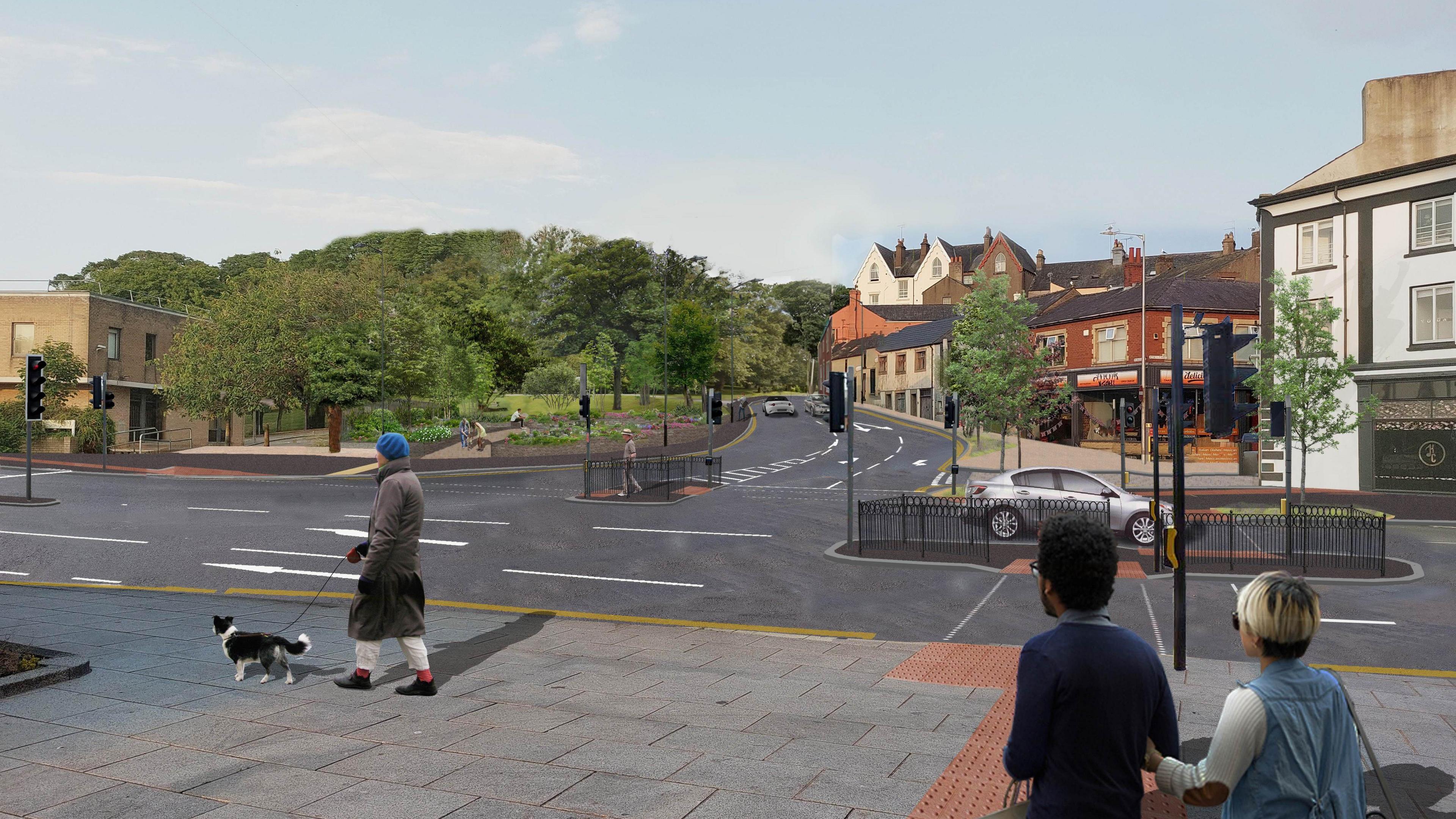 An artist's impression of how the Ramsay Brow junction would look like once work is completed.