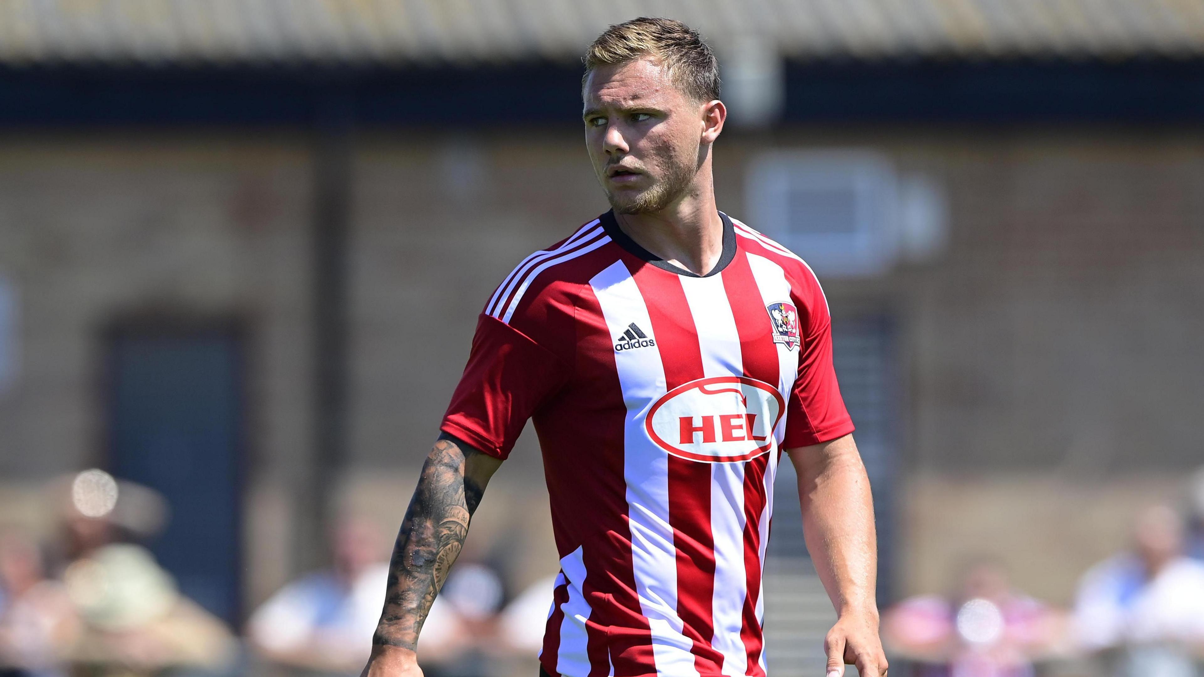 Jayden Wareham in pre-season action for Exeter