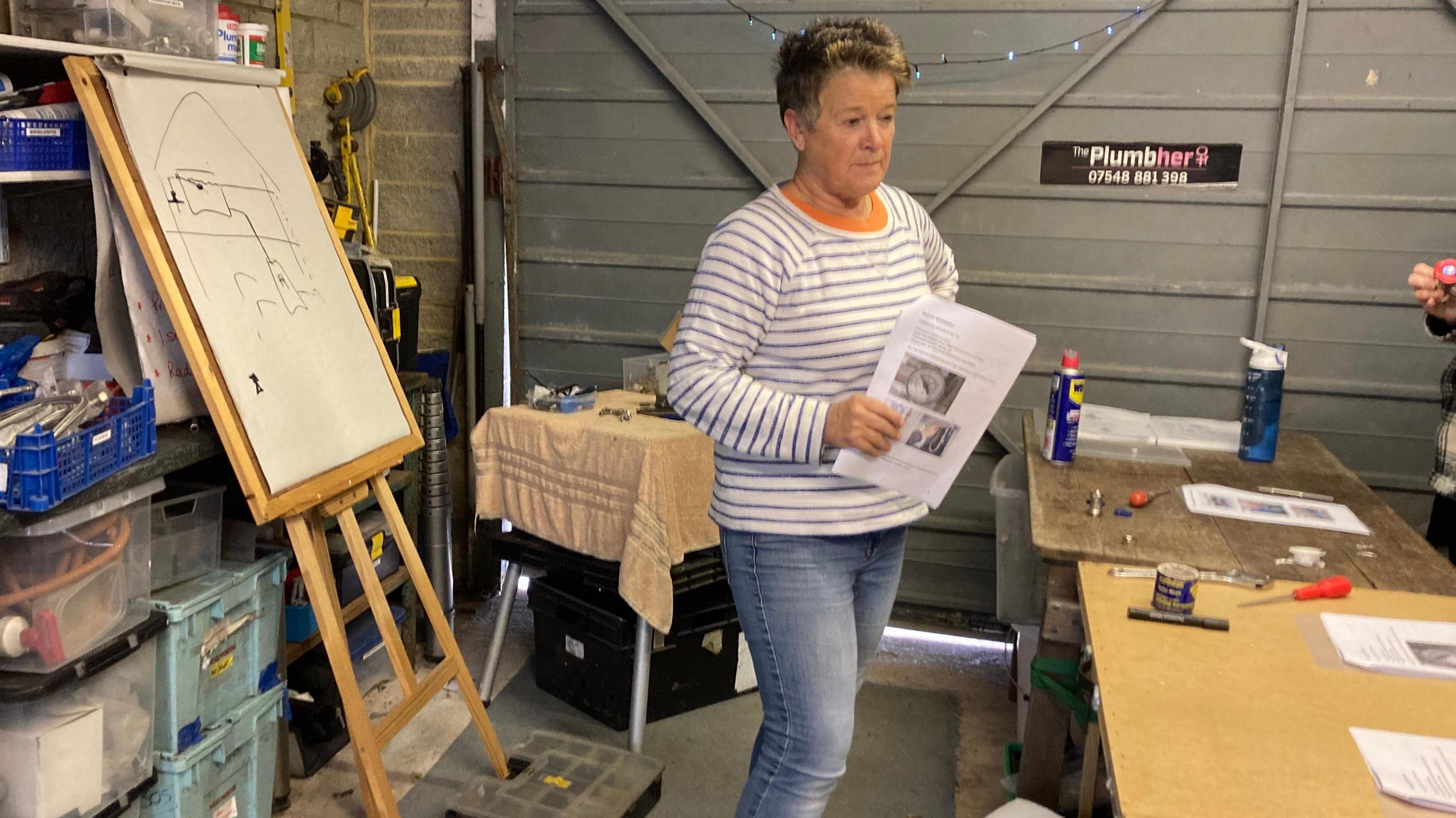 Debs van Meeuwen-Jones in her workshop