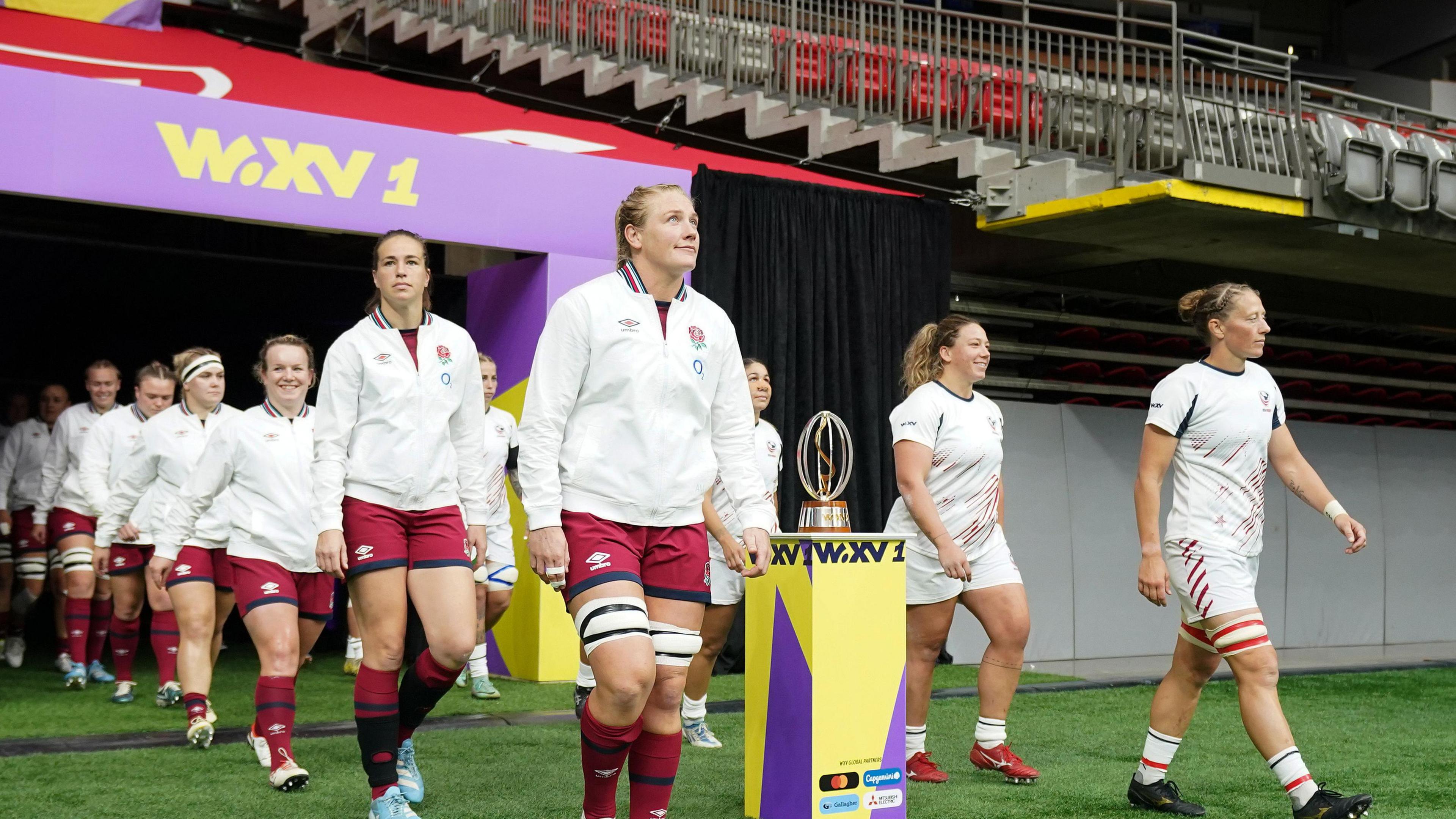 England and the United States walk out at BC Place