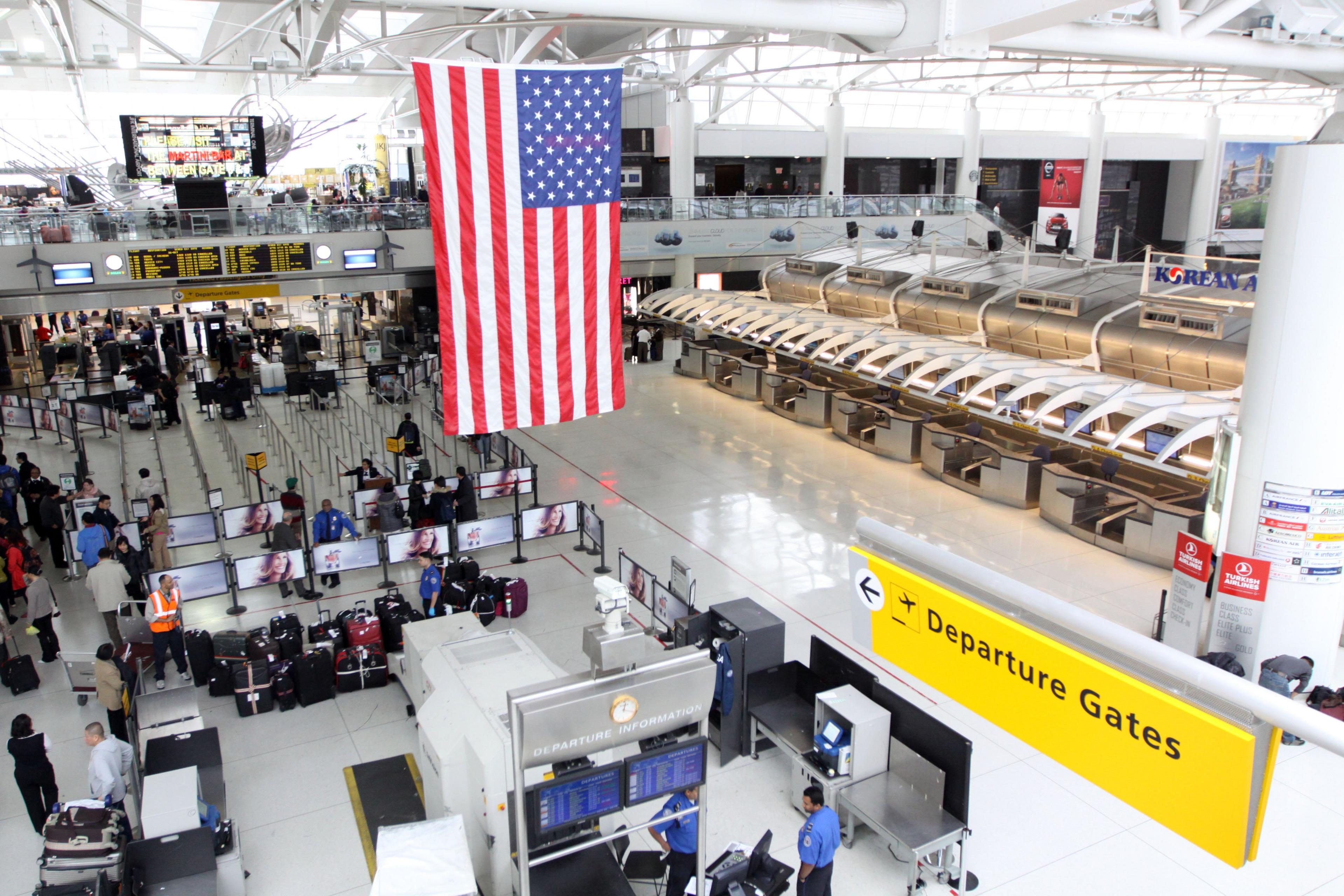 New York's John F. Kennedy International Airport resumes some service after being closed due to Hurricane Sandy on October 31, 2012