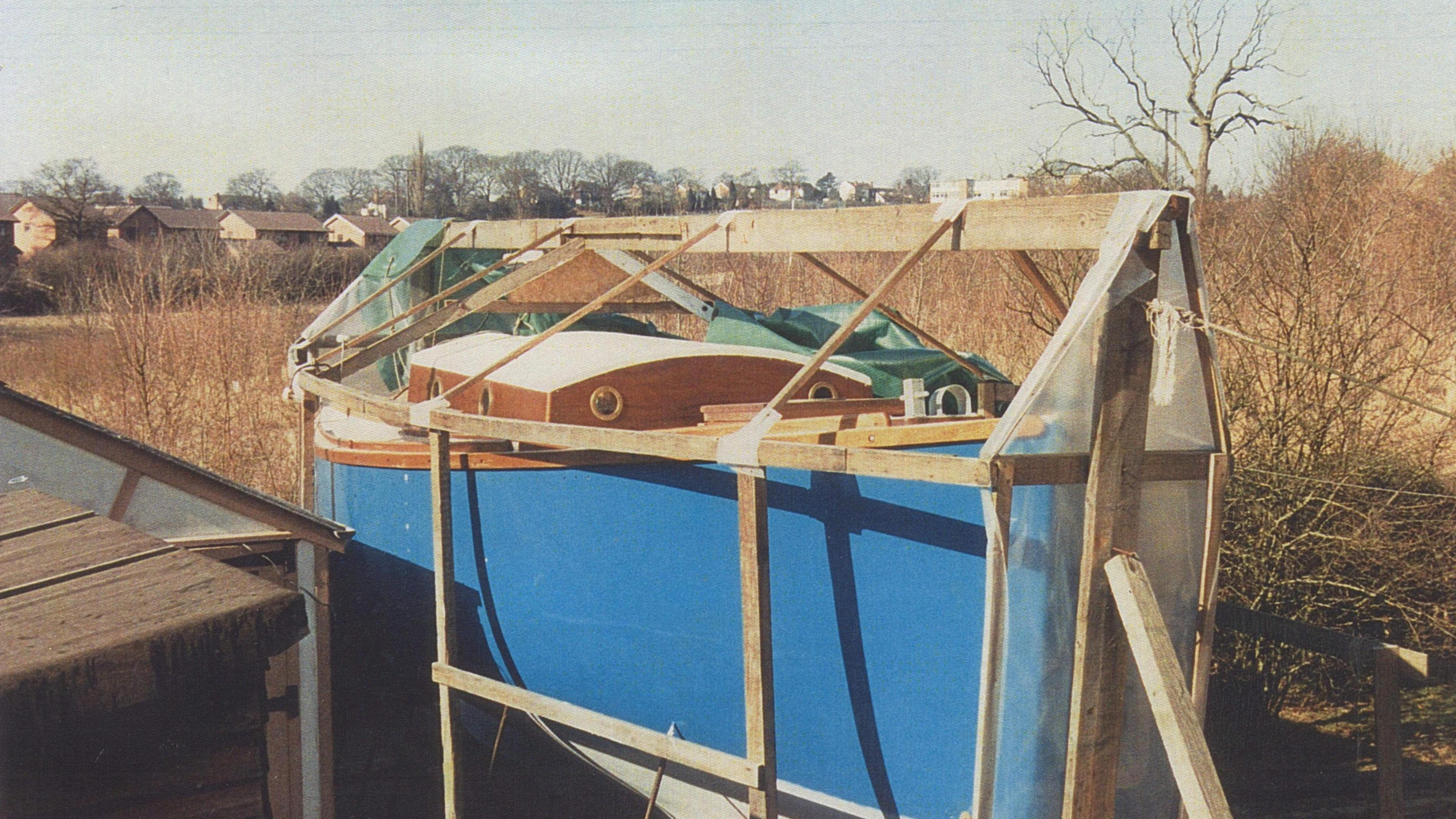 Ferro-cement cruiser in back garden