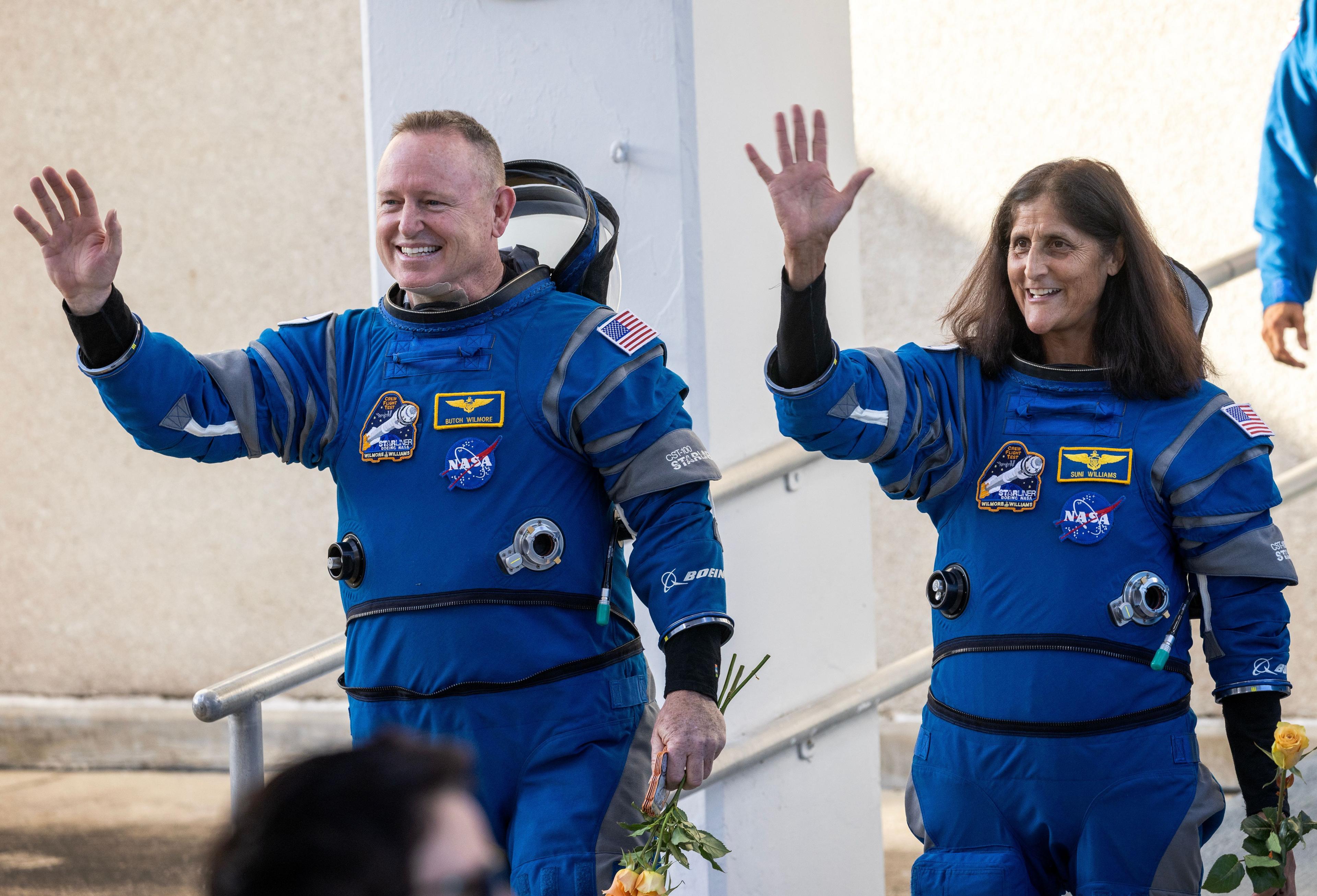 Butch Wilmore and Suni Williams before their journey to the ISS