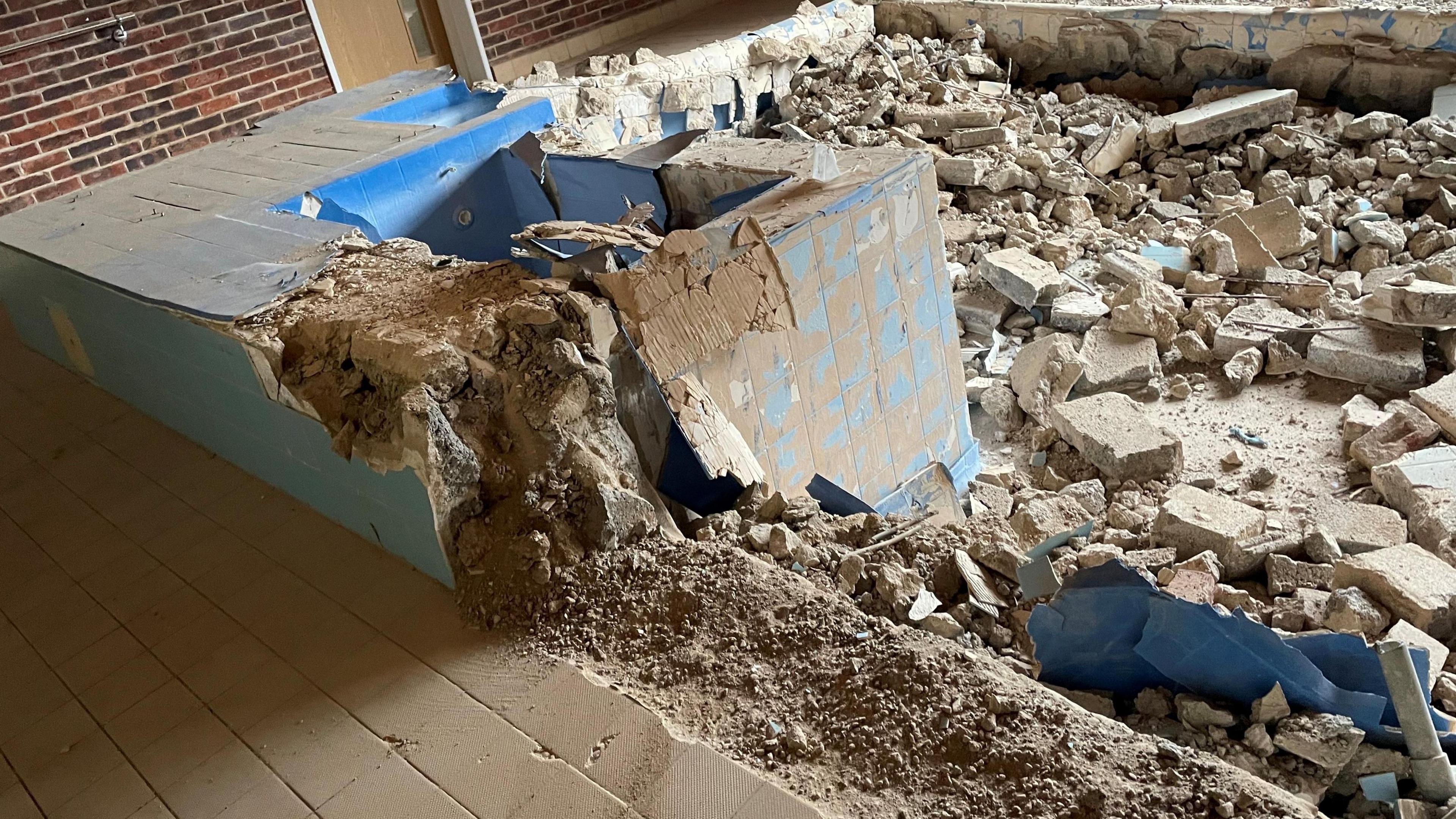 Demolished Hydrotherapy pool 