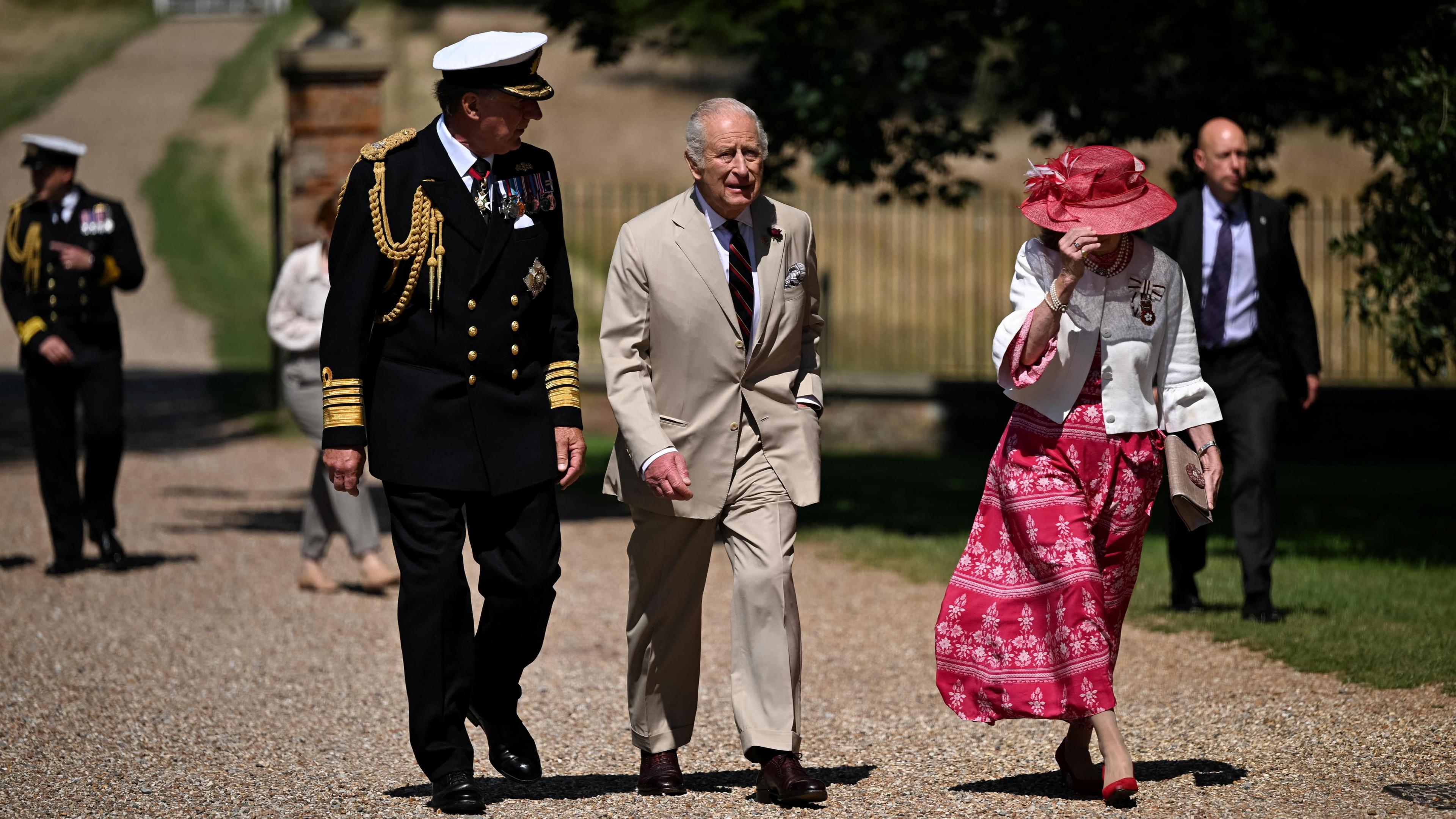 King Charles visiting Walmer Castle gardens in Kent