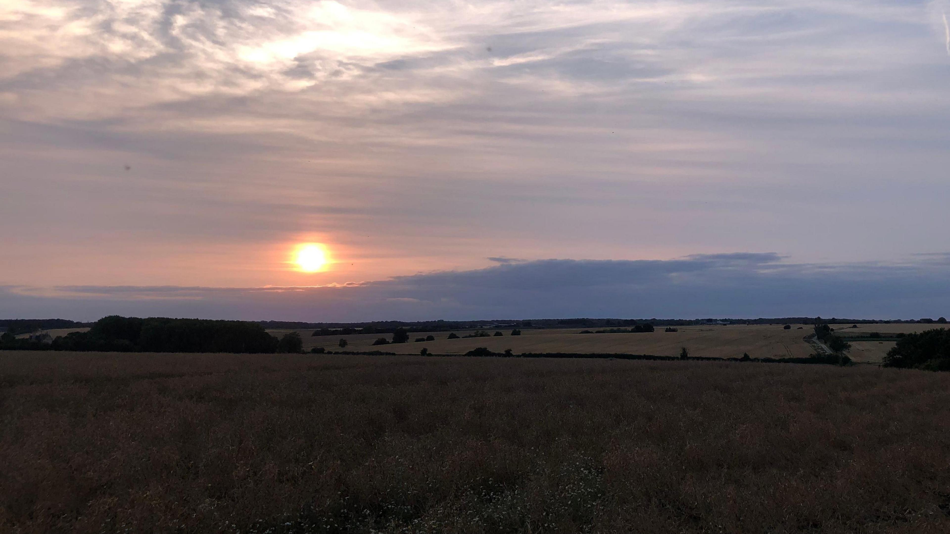 Photo of the sunset as seen from Benefield