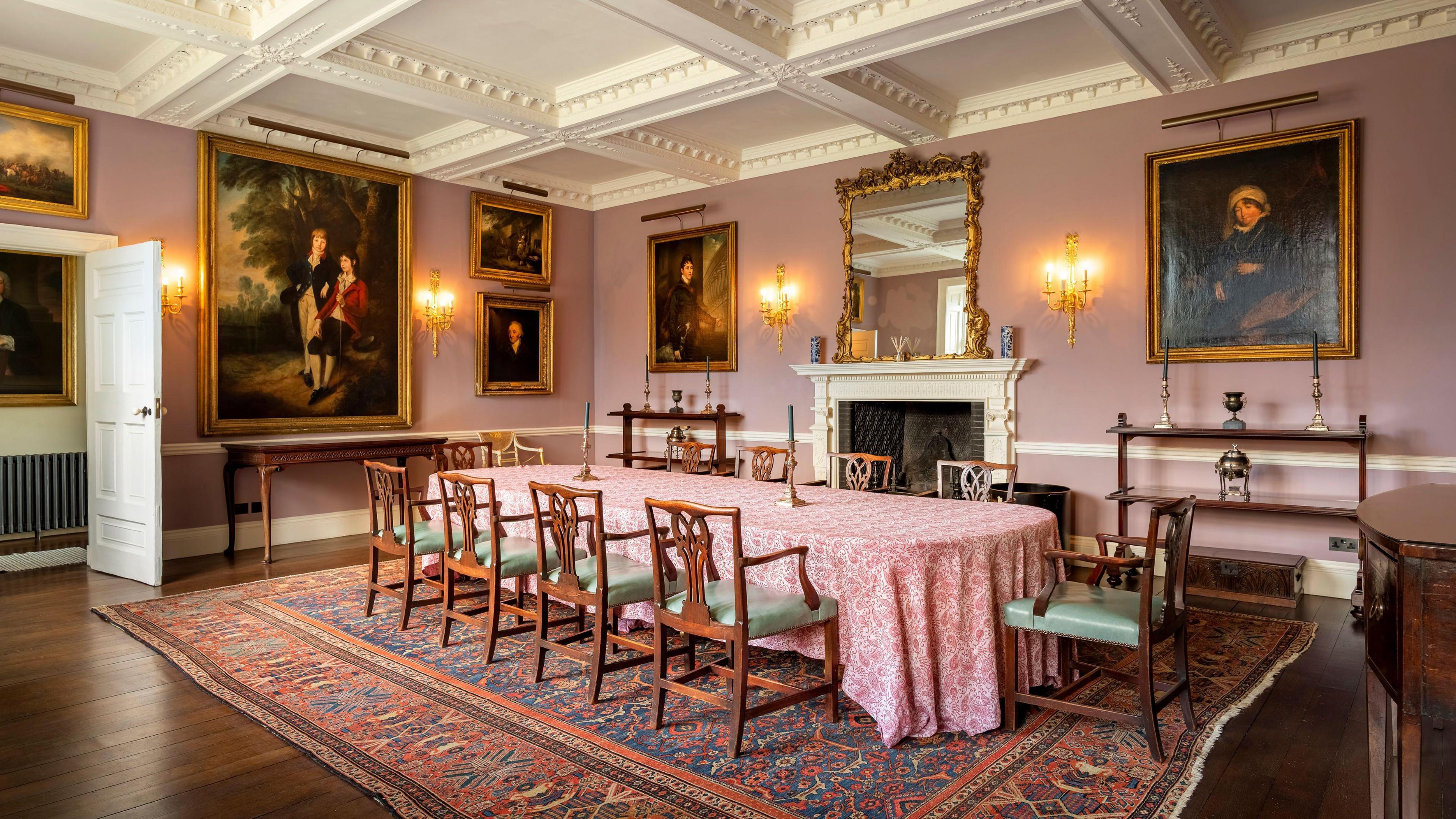 Dorfold Hall dining room