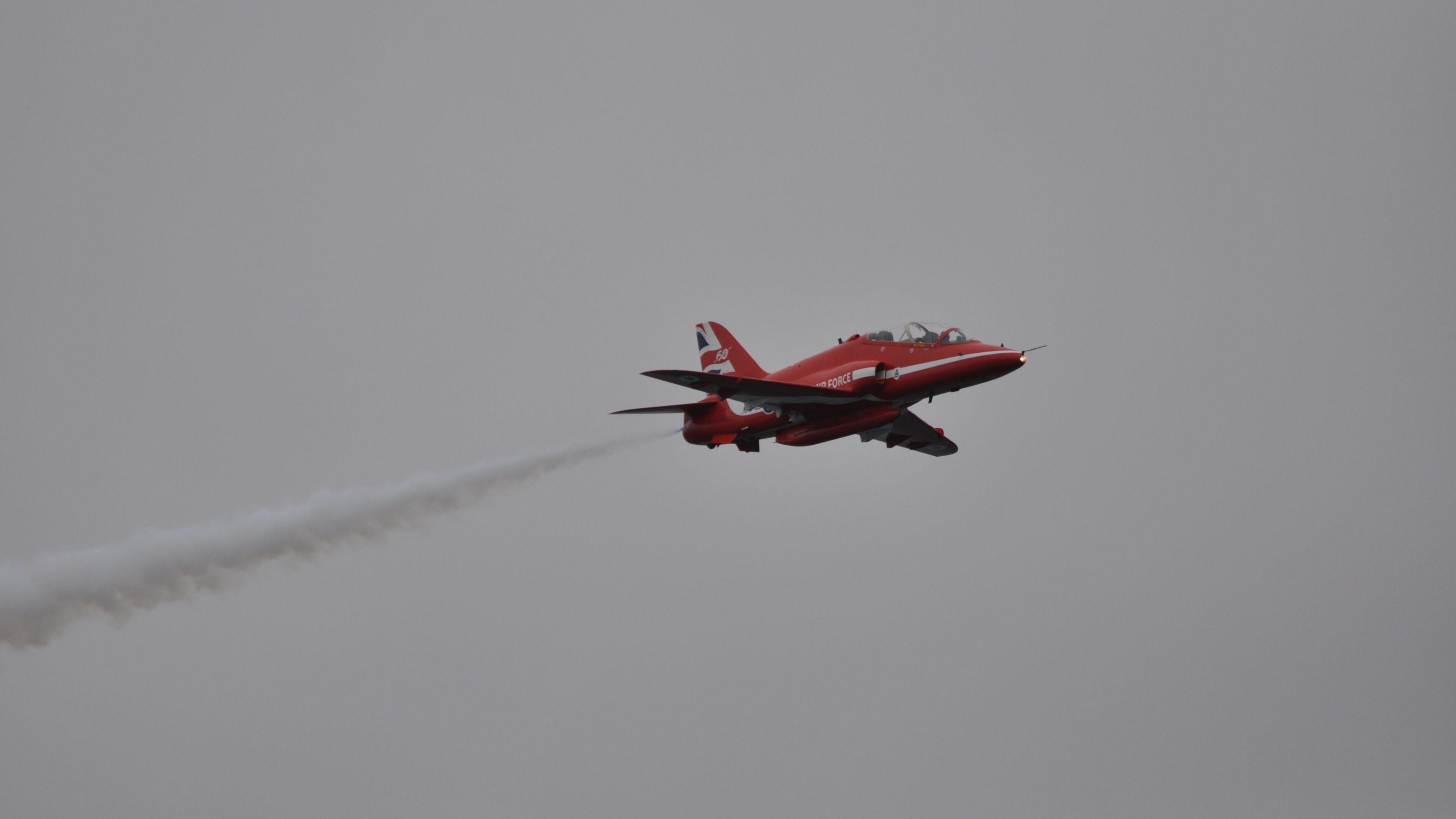 Close up of Red Arrow aircraft