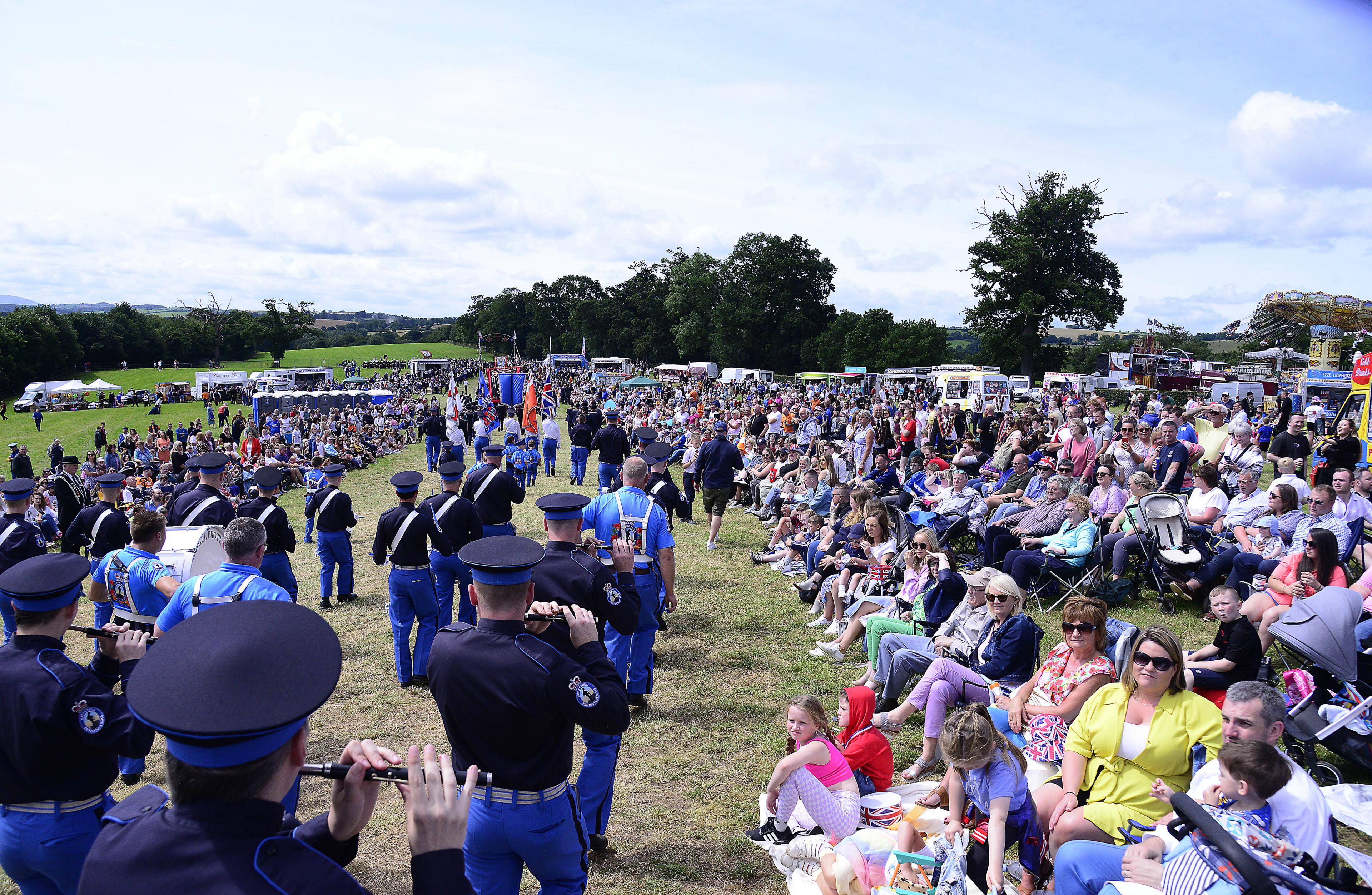 People gather in Scarva