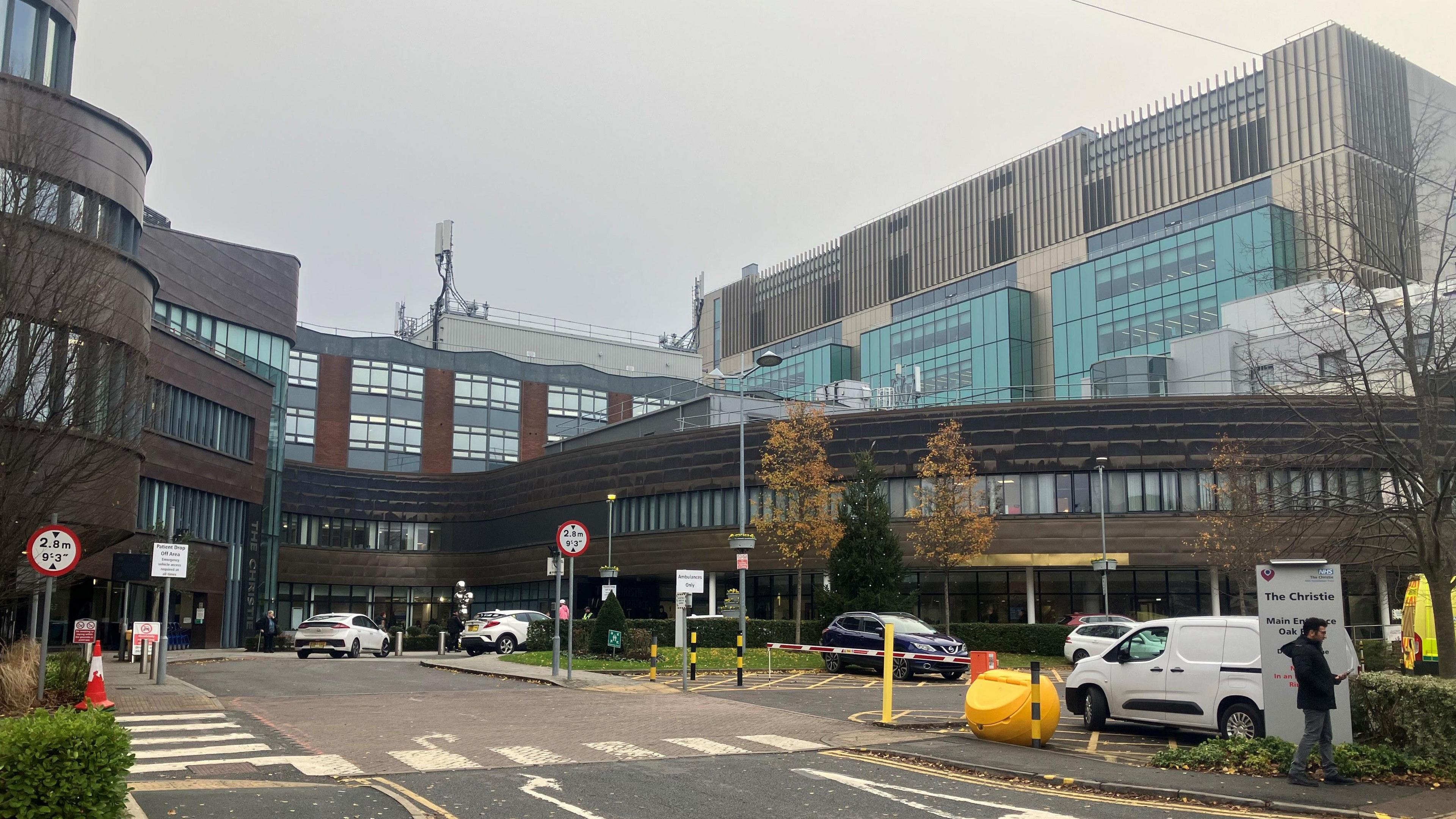 Photograph of the Christie cancer hospital in Manchester